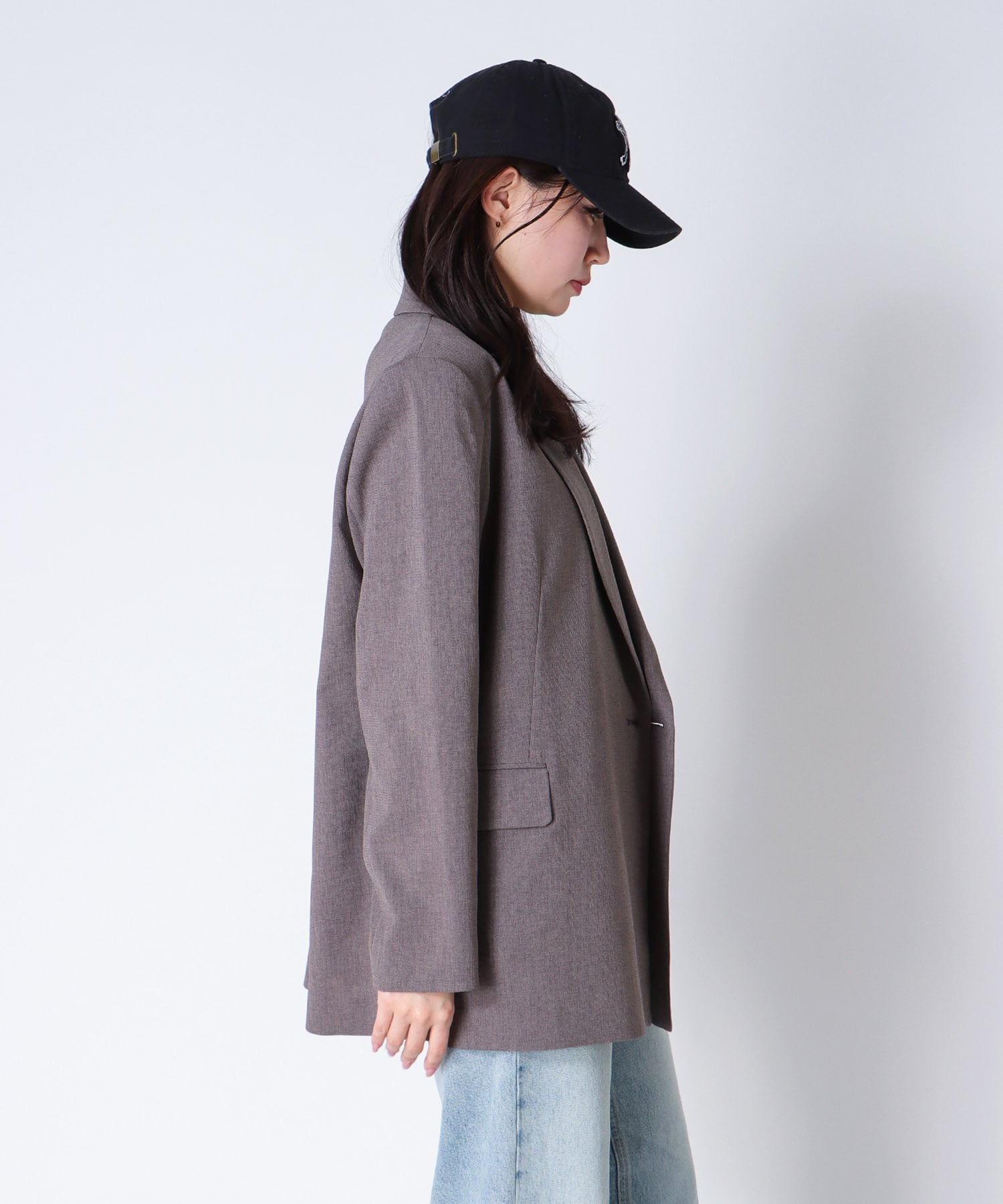 ＜B7＞twist strech boyfriend jacket