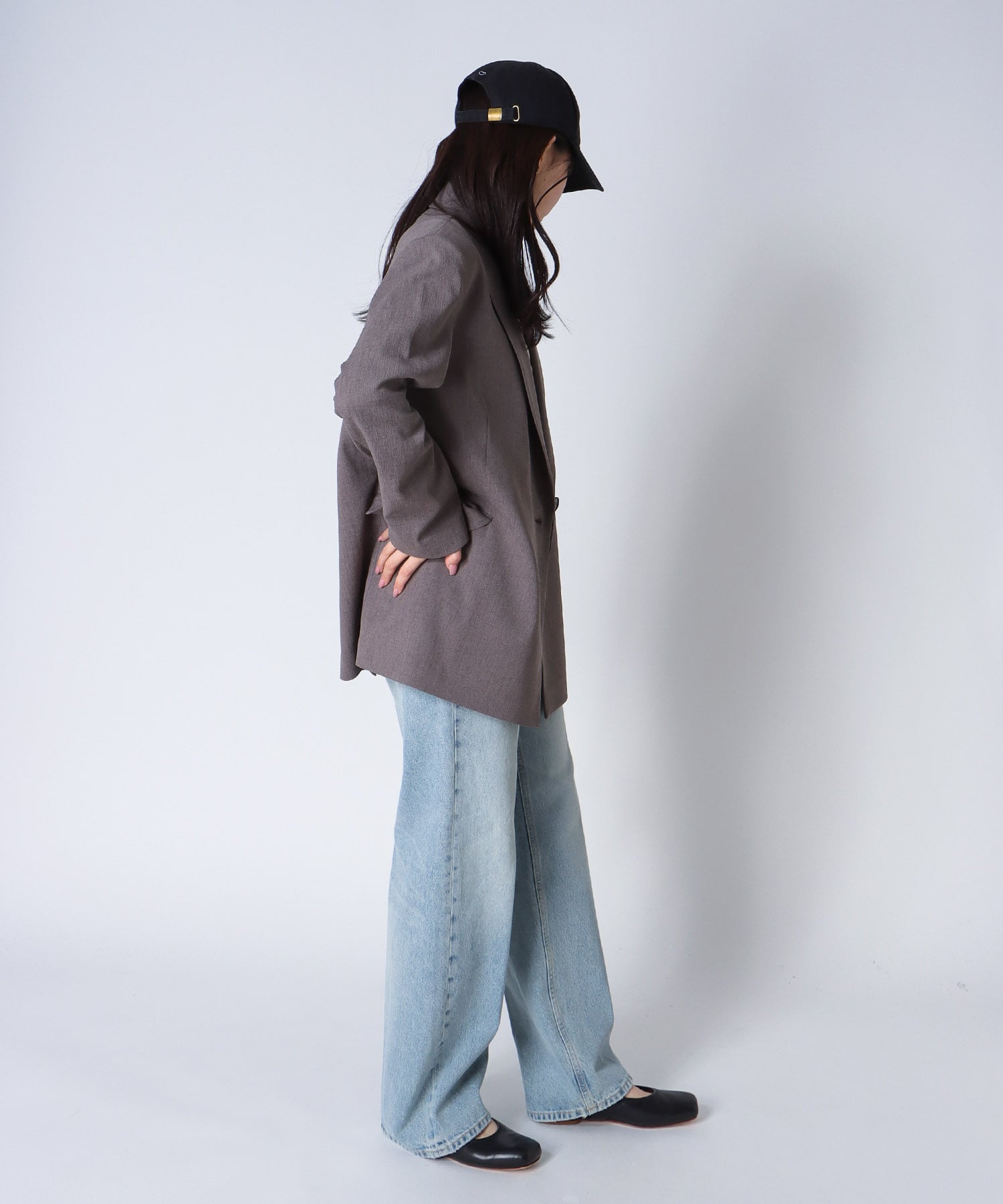 ＜B7＞twist strech boyfriend jacket