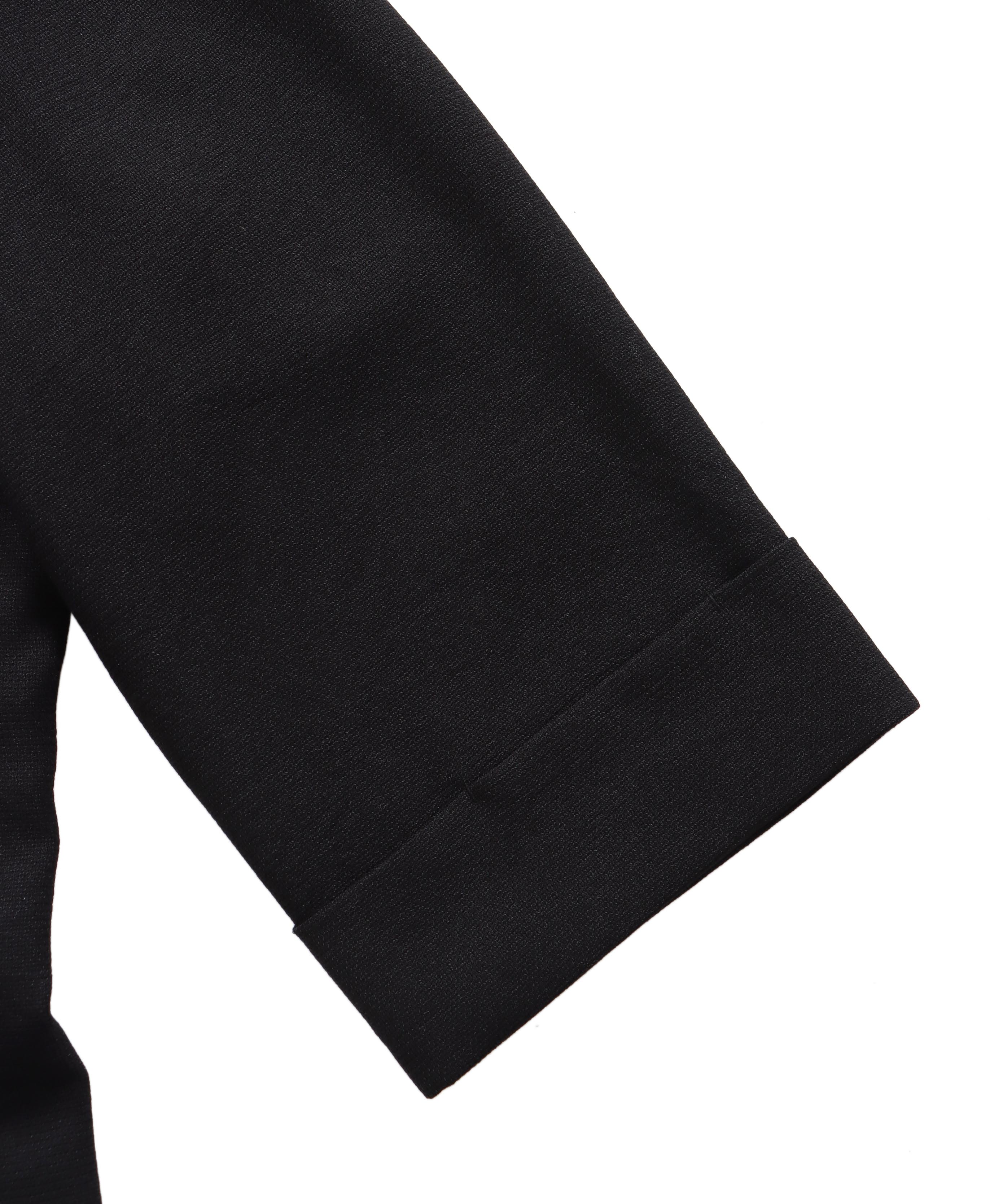 ＜B7＞collarless half sleeve jacket