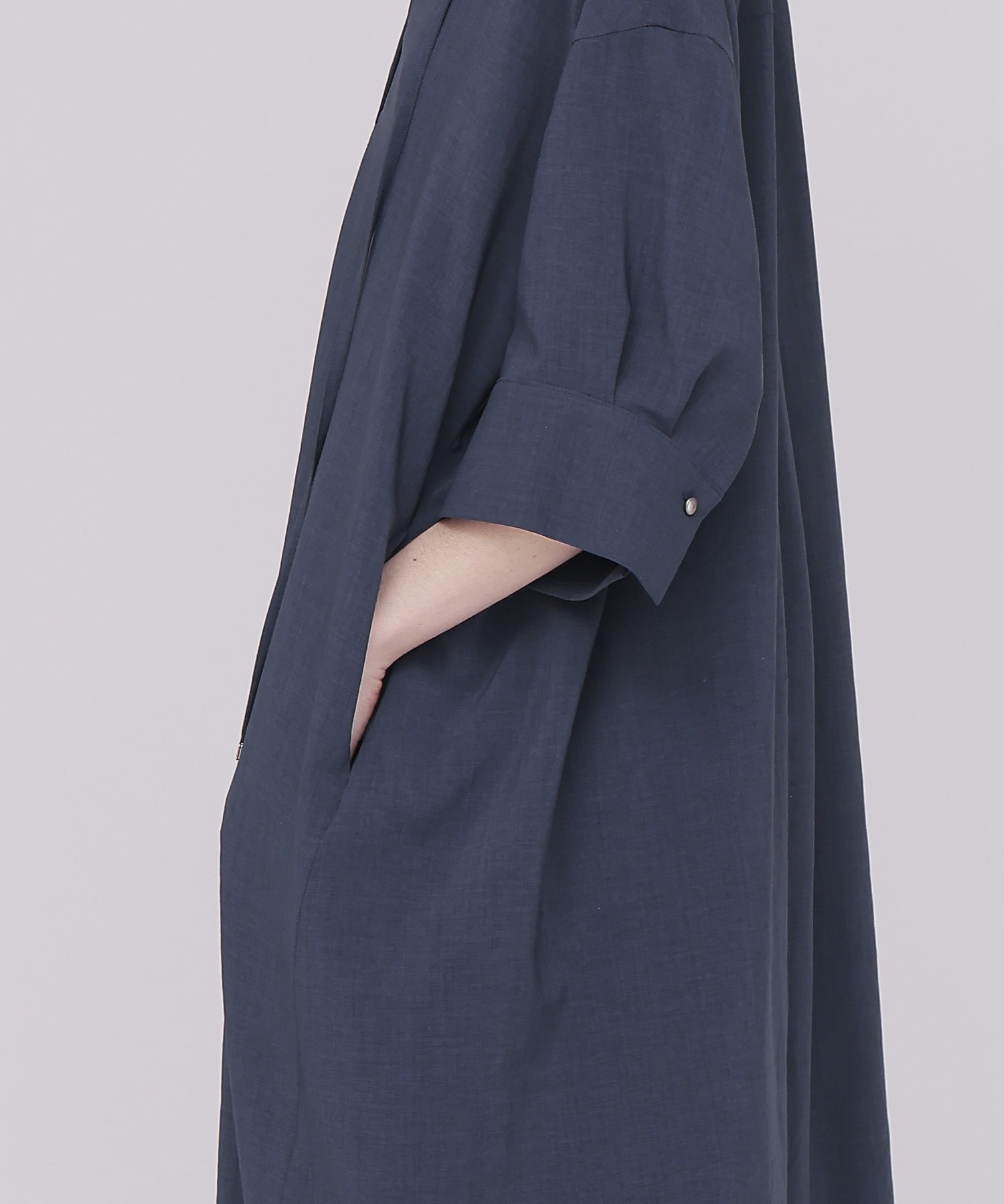 ＜B7＞linen like relax dress