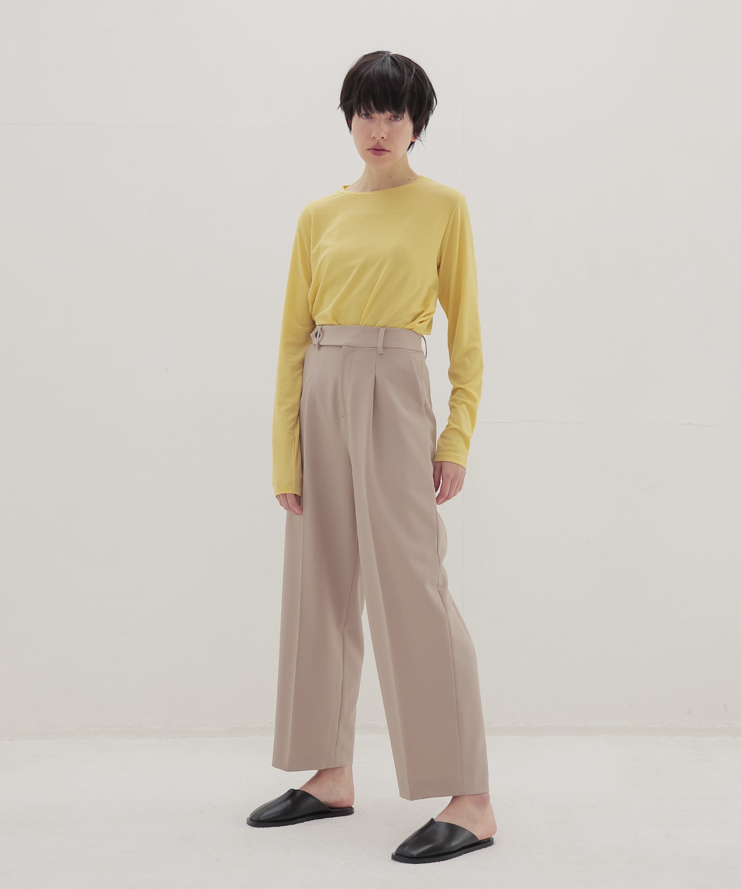 ＜B7＞dry gaba slacks pants