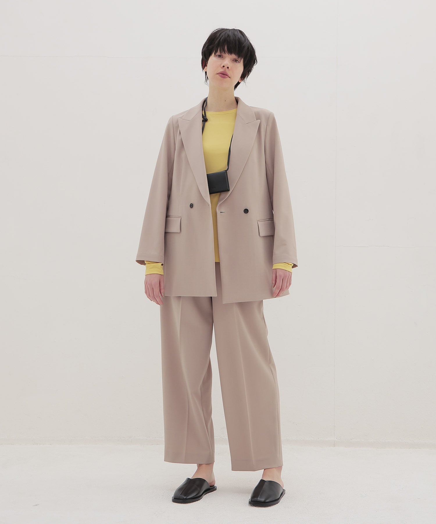 ＜B7＞dry gaba slacks pants