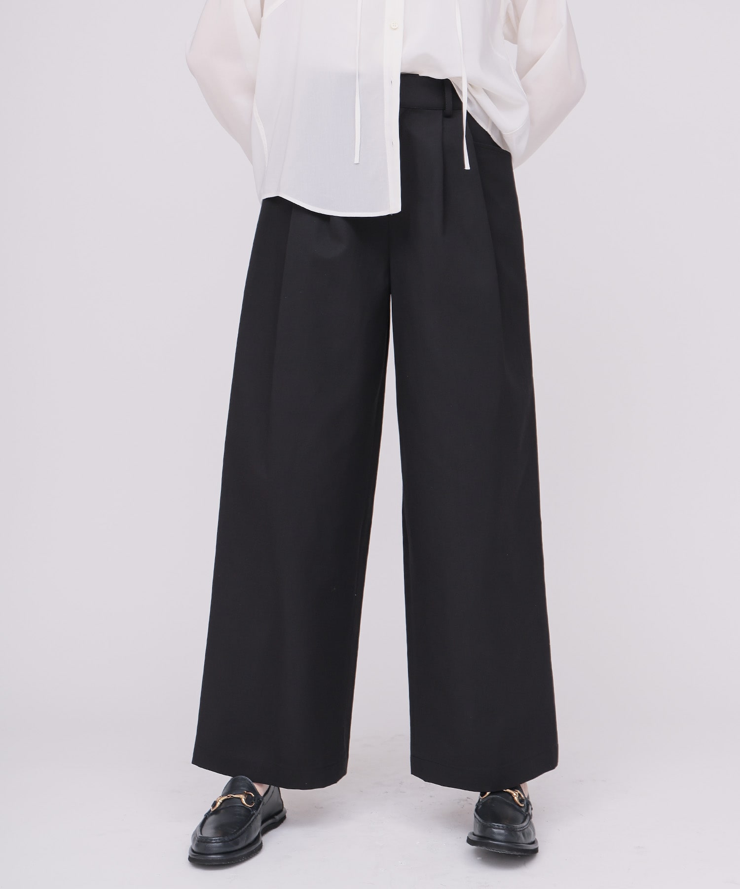 ＜B7＞wide chino pants
