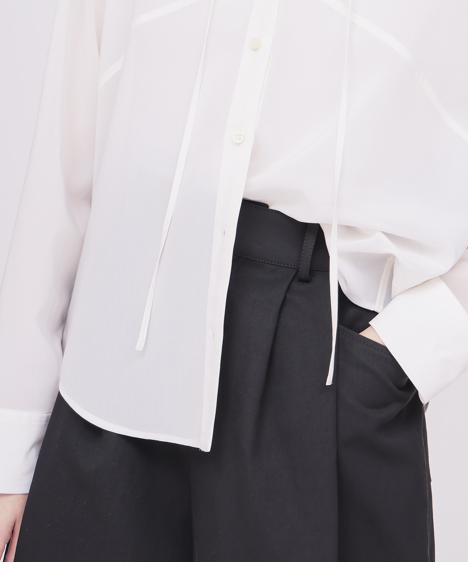 ＜B7＞wide chino pants