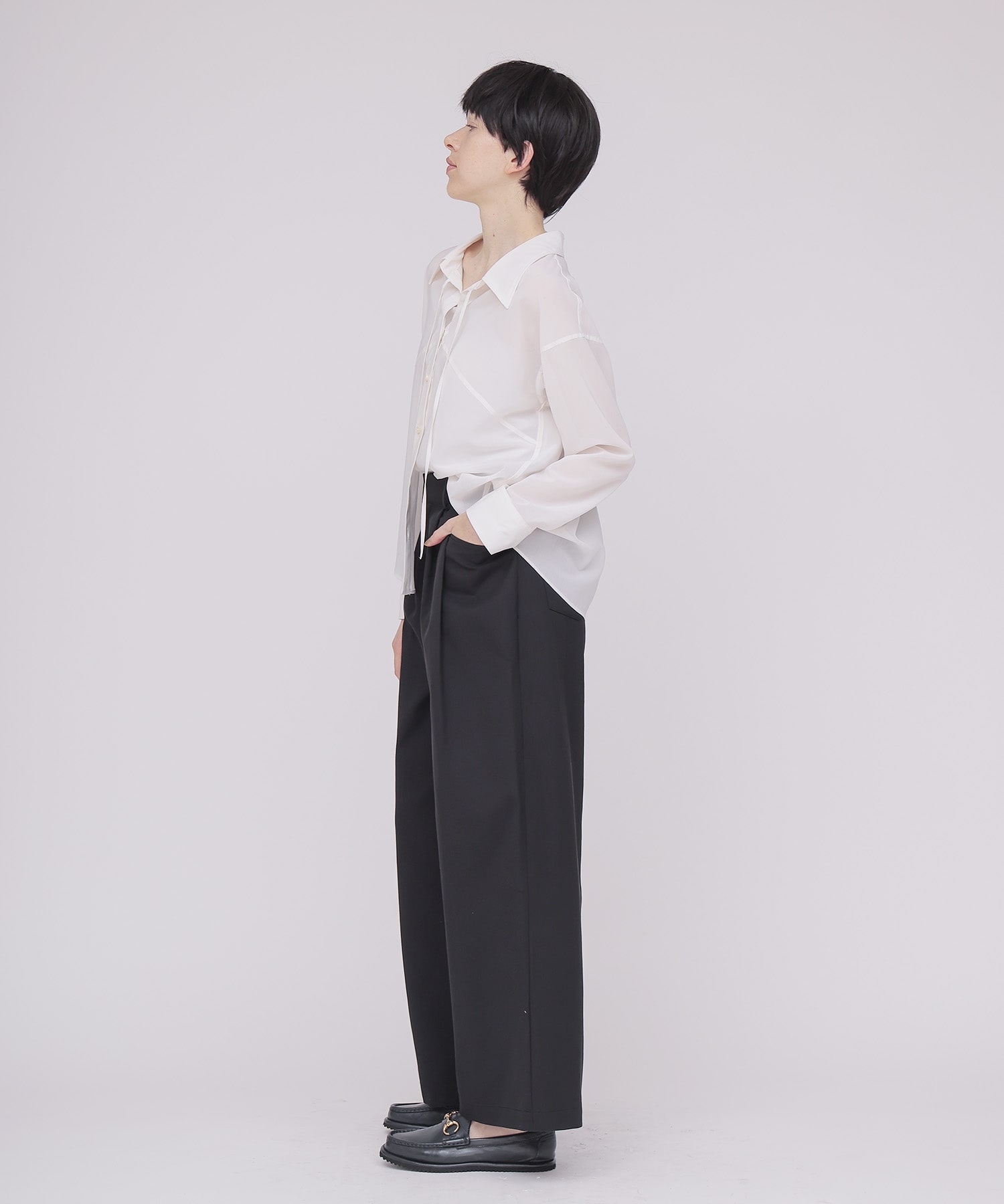 ＜B7＞wide chino pants