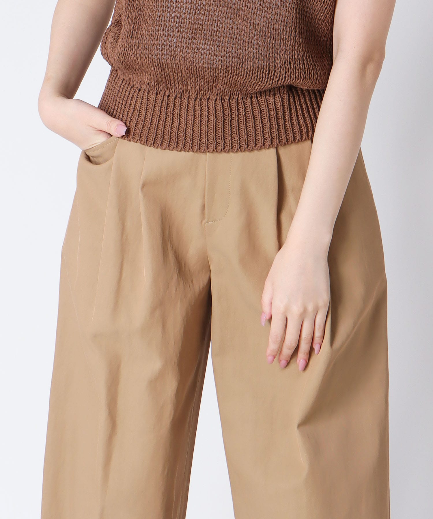 ＜B7＞wide chino pants