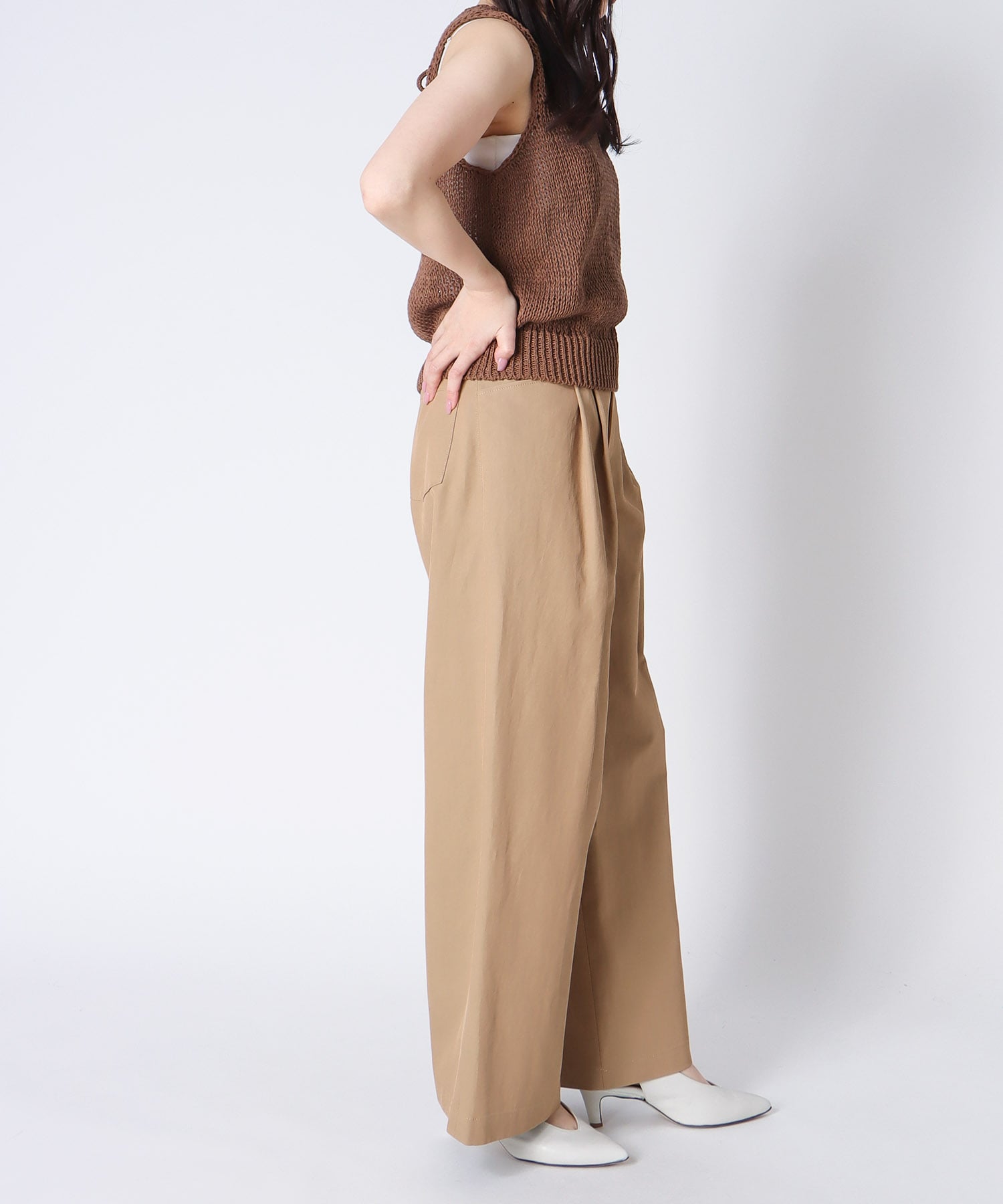 ＜B7＞wide chino pants