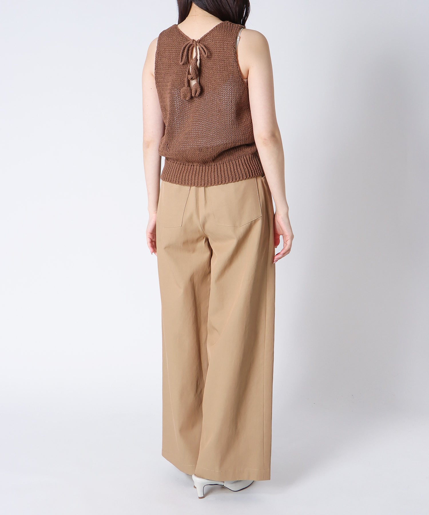 ＜B7＞wide chino pants