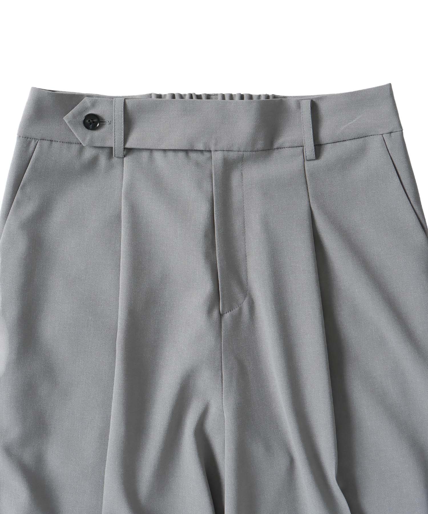 ＜B7＞chambray stylish wide pants