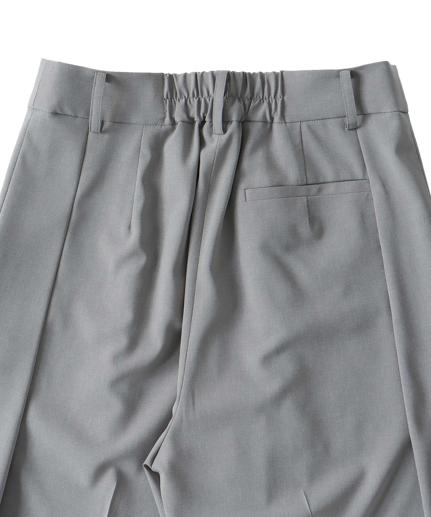 ＜B7＞chambray stylish wide pants