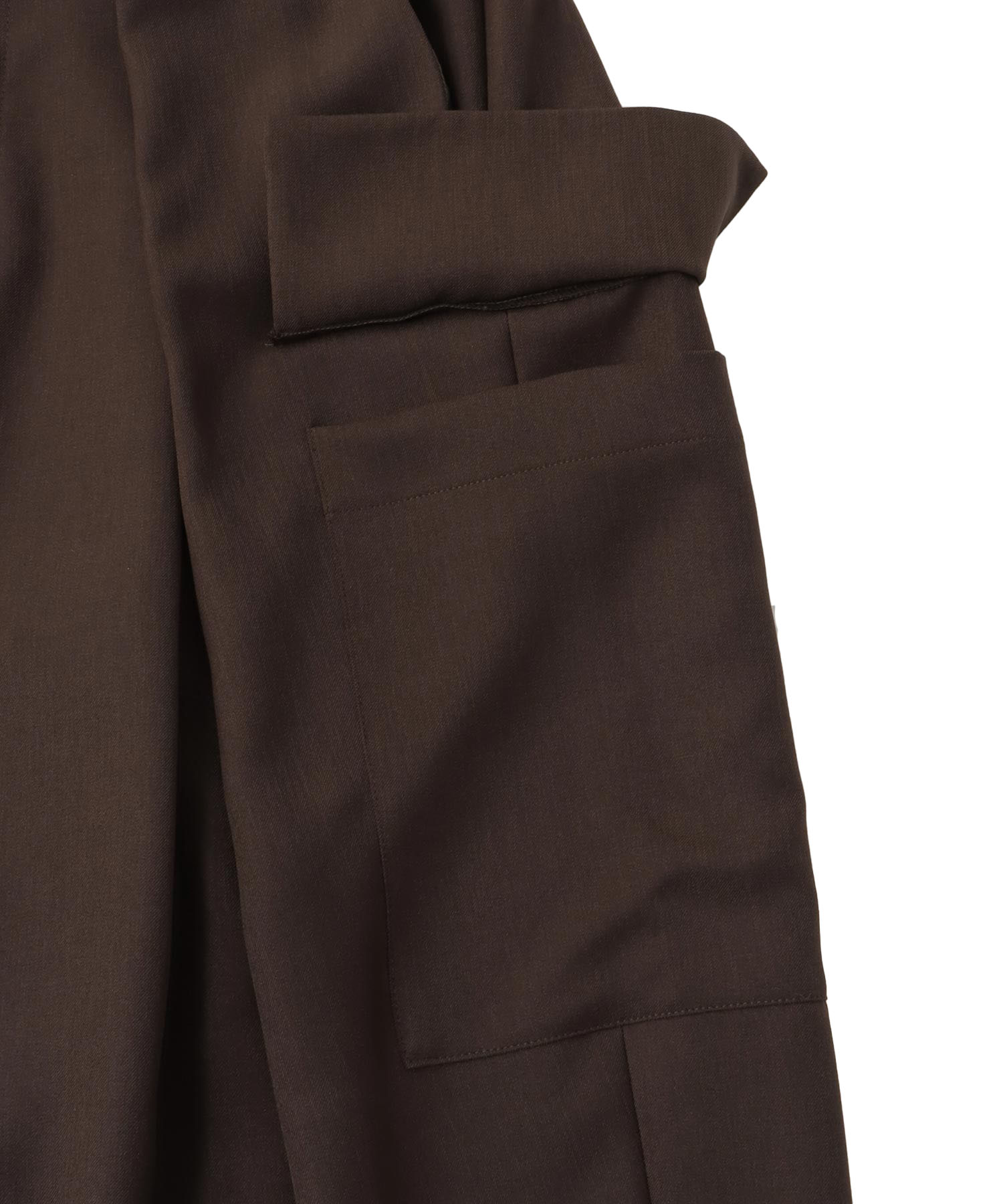 ＜B7＞ powder twill stretch cargo pants