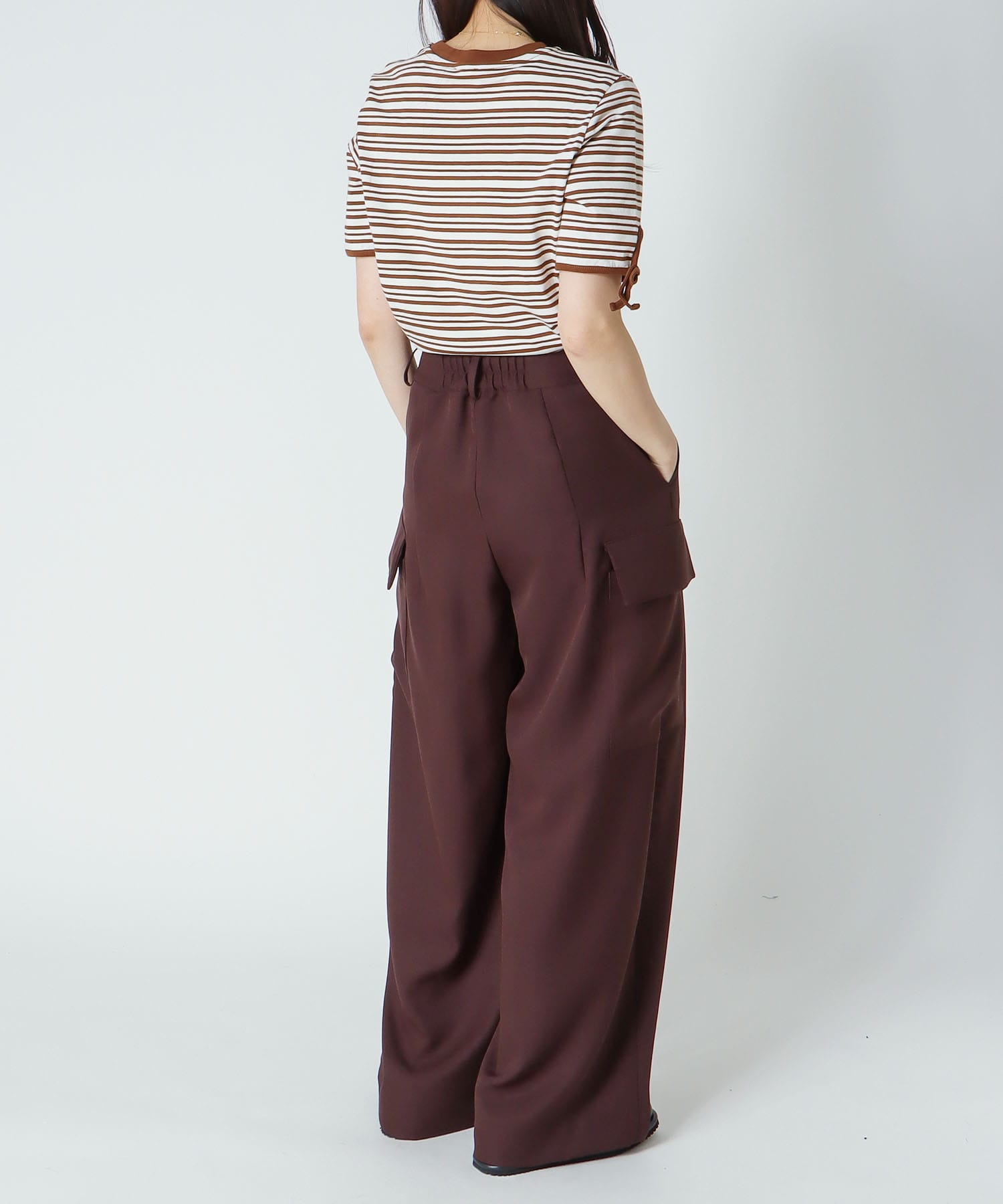 ＜B7＞ powder twill stretch cargo pants