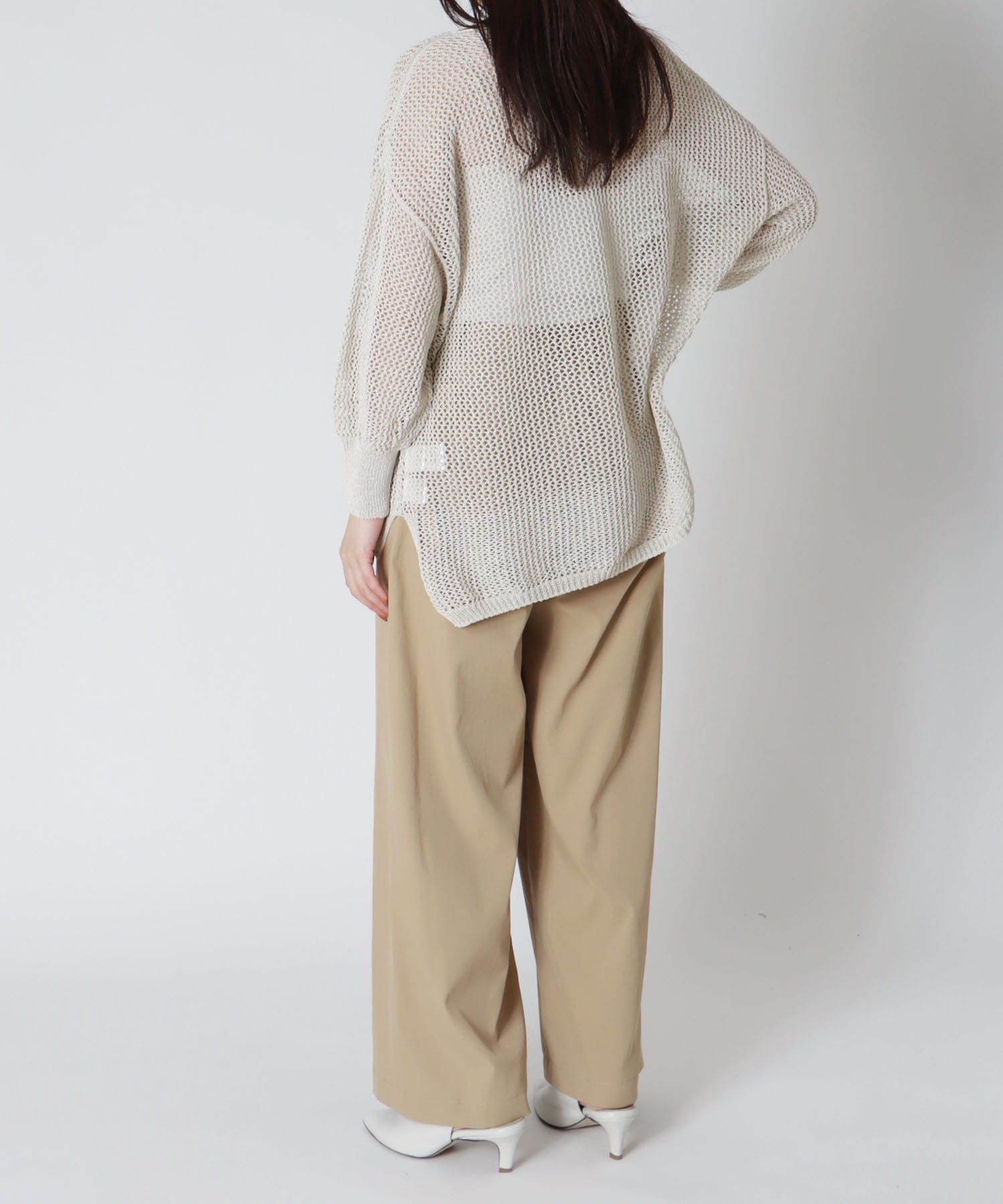 ＜B7＞lightweight wide chino pants