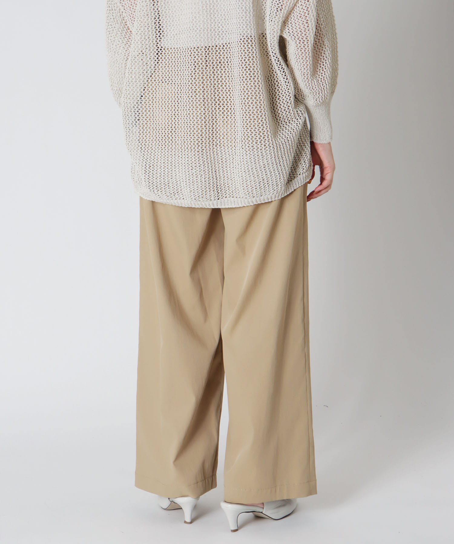 ＜B7＞lightweight wide chino pants