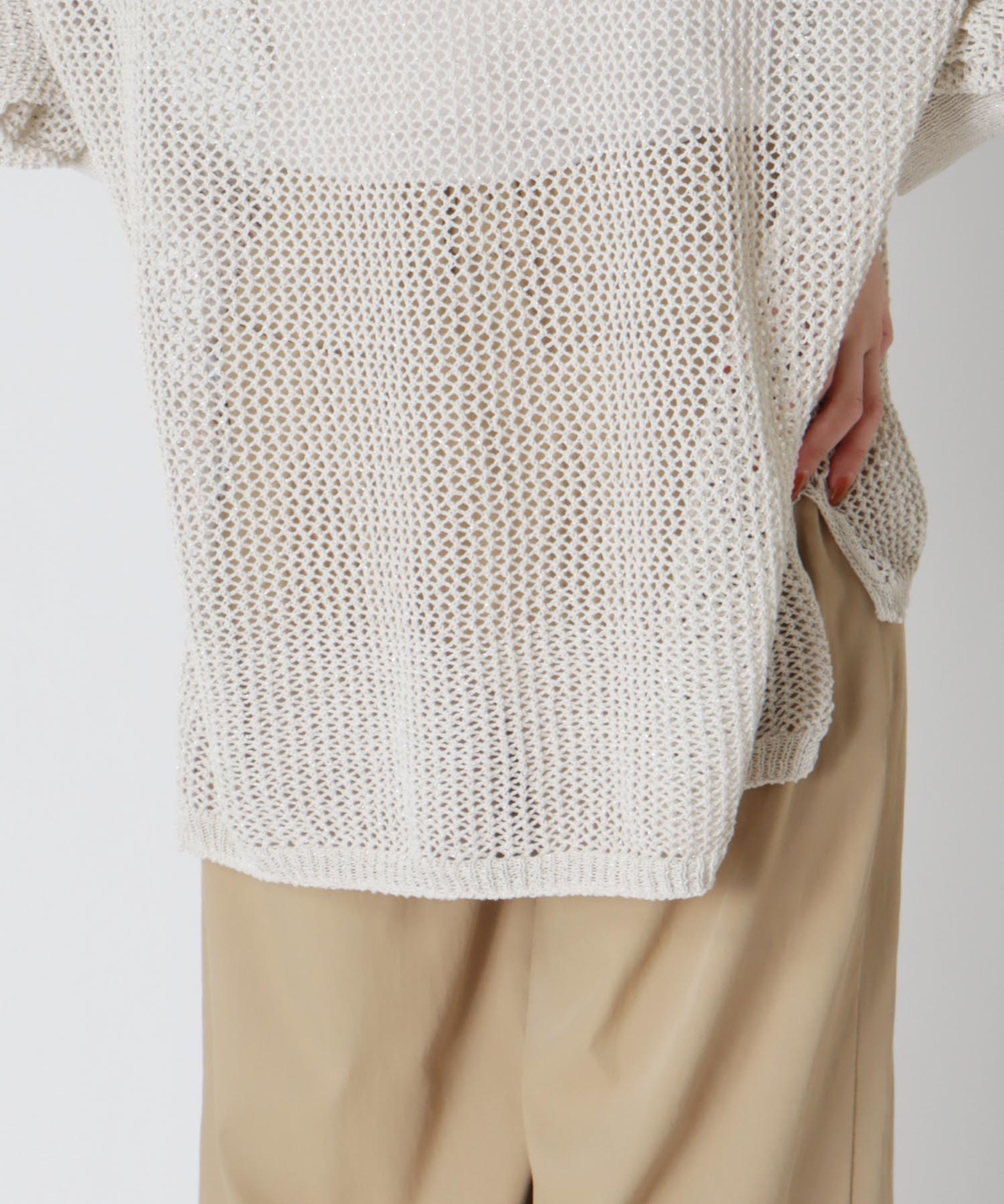 ＜B7＞lightweight wide chino pants