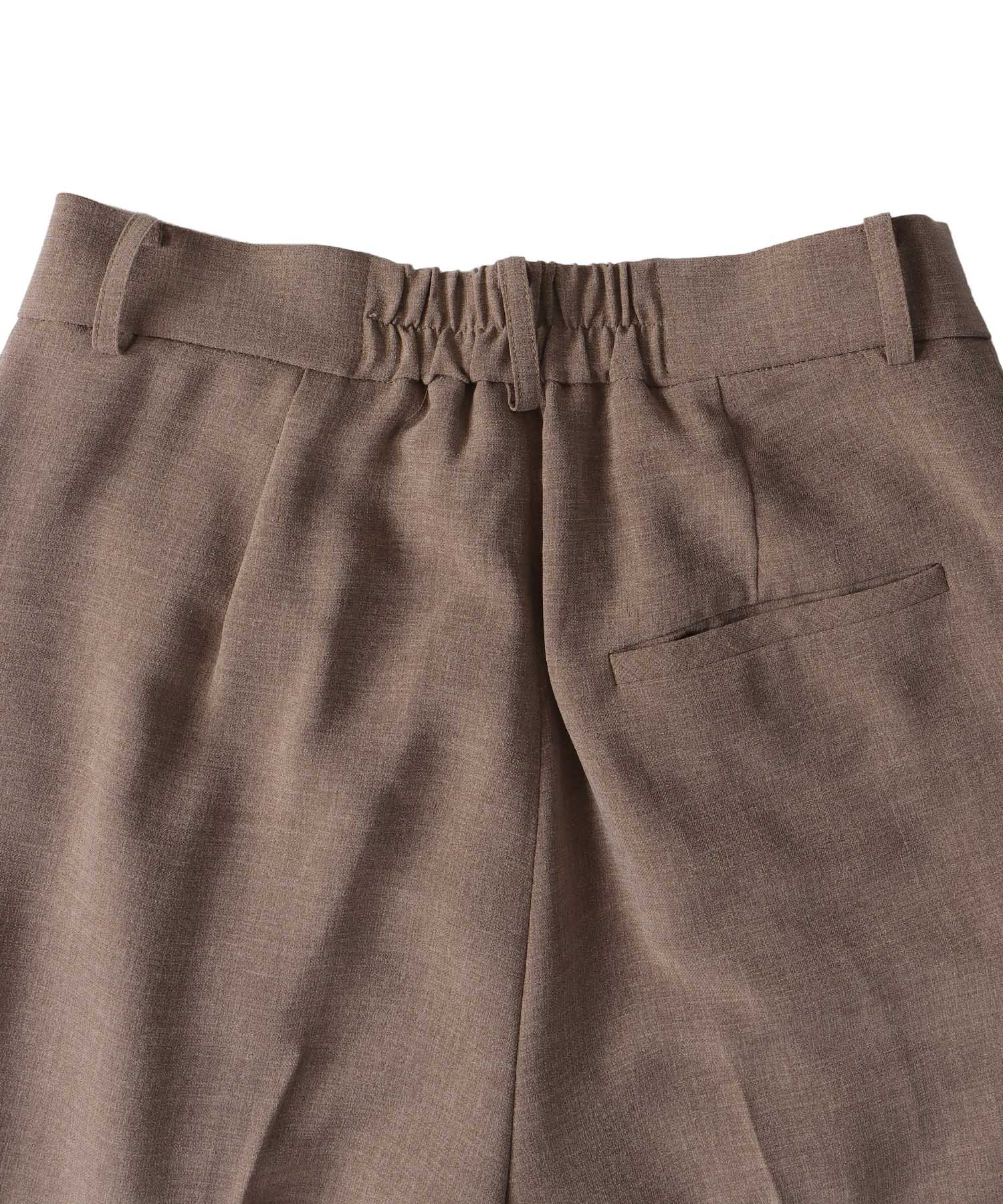 ＜B7＞melange twill wide pants