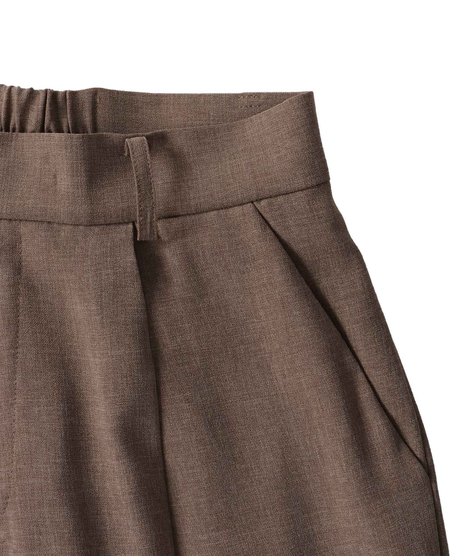 ＜B7＞melange twill wide pants