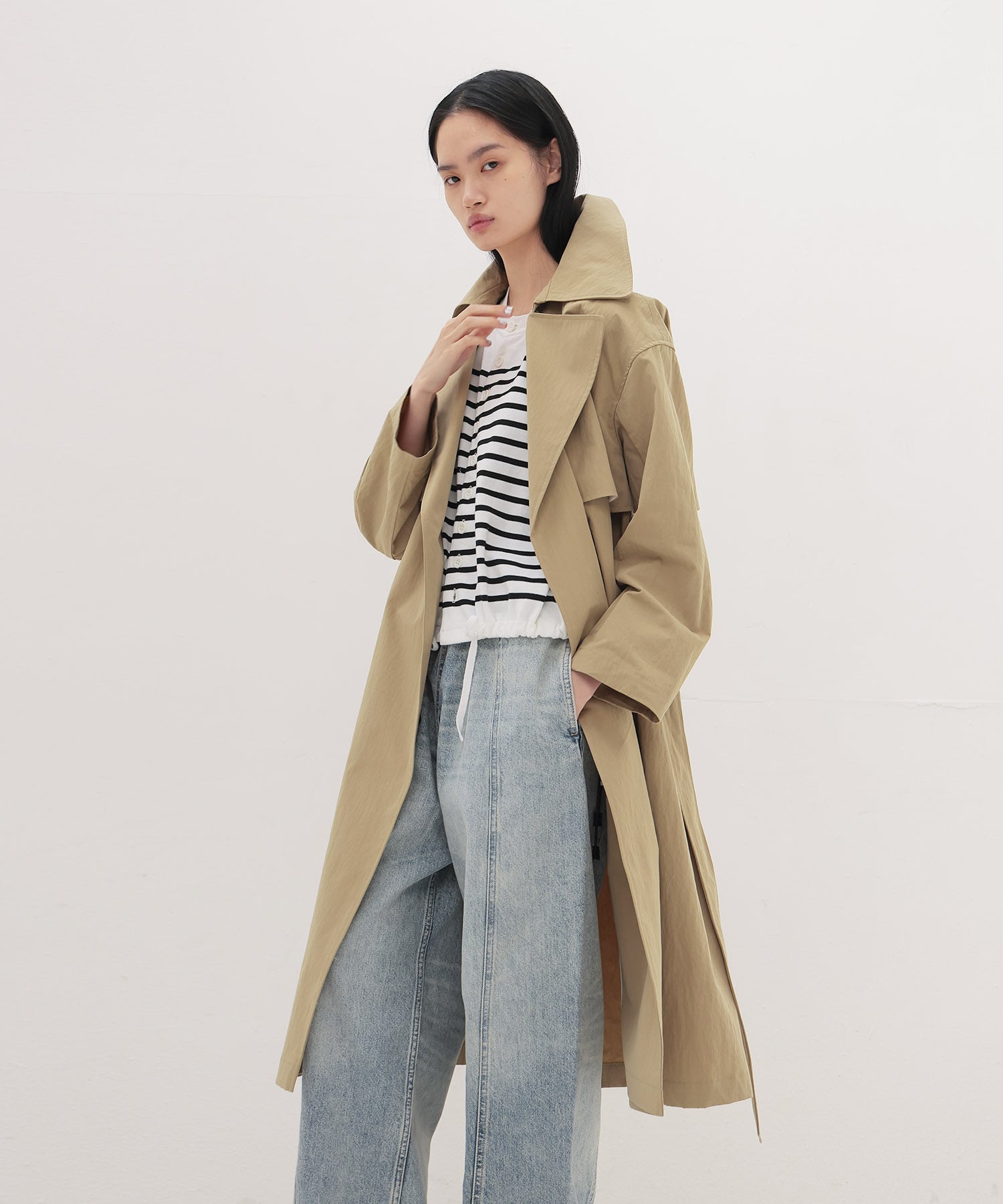 ＜B7＞relax trench coat