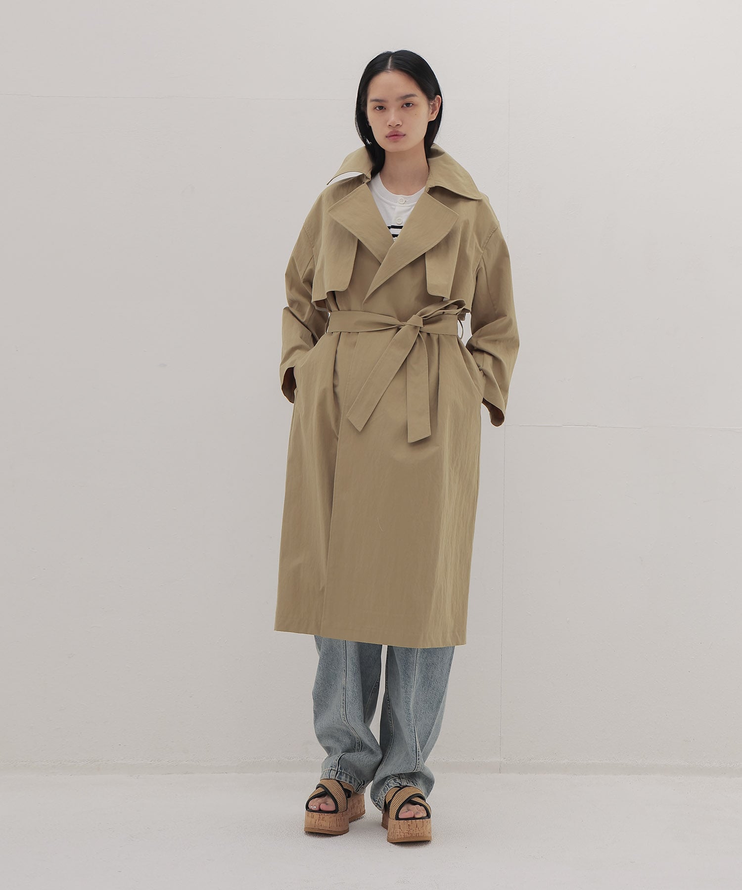 ＜B7＞relax trench coat