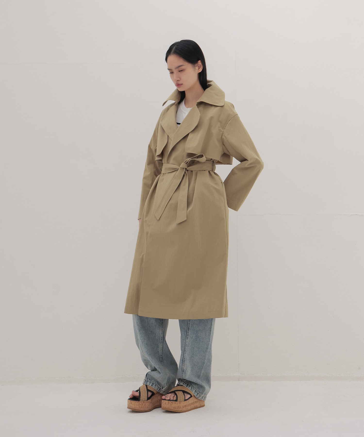 ＜B7＞relax trench coat