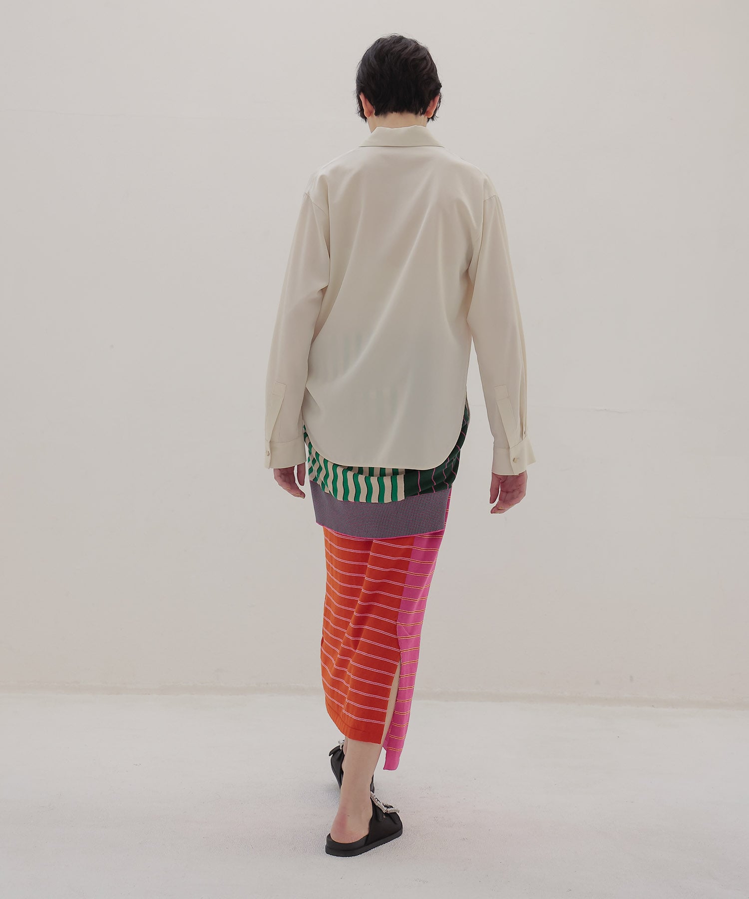 ＜VENIT＞CRAZY BORDER DRESS