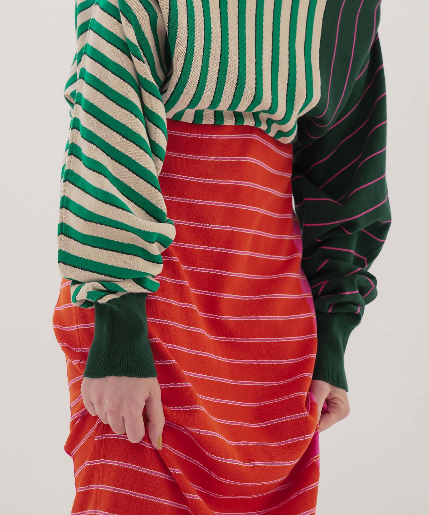 ＜VENIT＞CRAZY BORDER DRESS