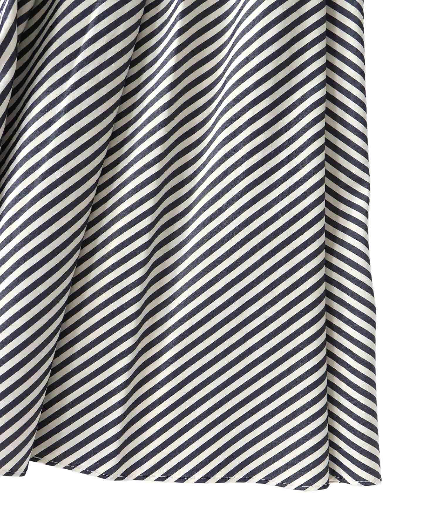 ＜VENIT＞COTTON CUPRA STRIPE SKIRT