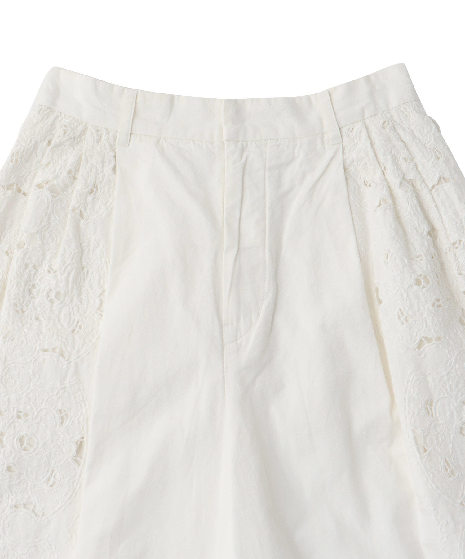 〔お家で試着〕＜VENIT＞CUT WORK LACE EMBROIDERY PANTS