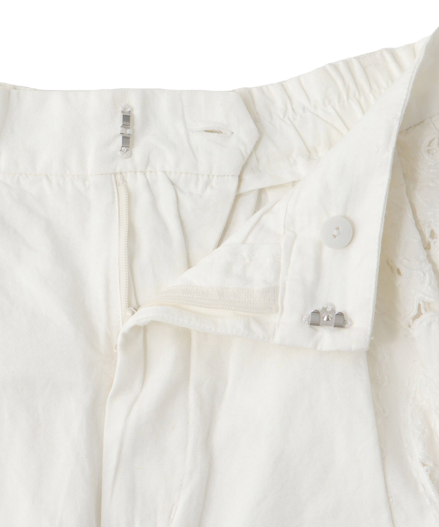 〔お家で試着〕＜VENIT＞CUT WORK LACE EMBROIDERY PANTS