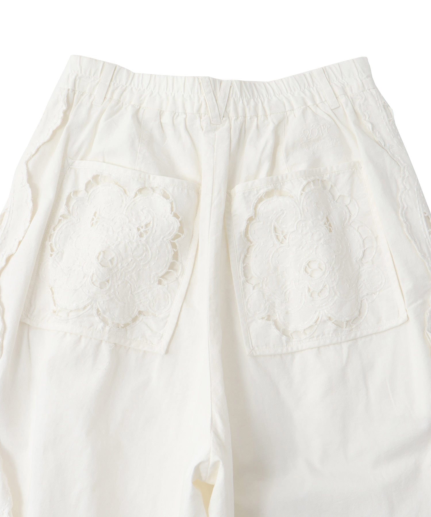 〔お家で試着〕＜VENIT＞CUT WORK LACE EMBROIDERY PANTS