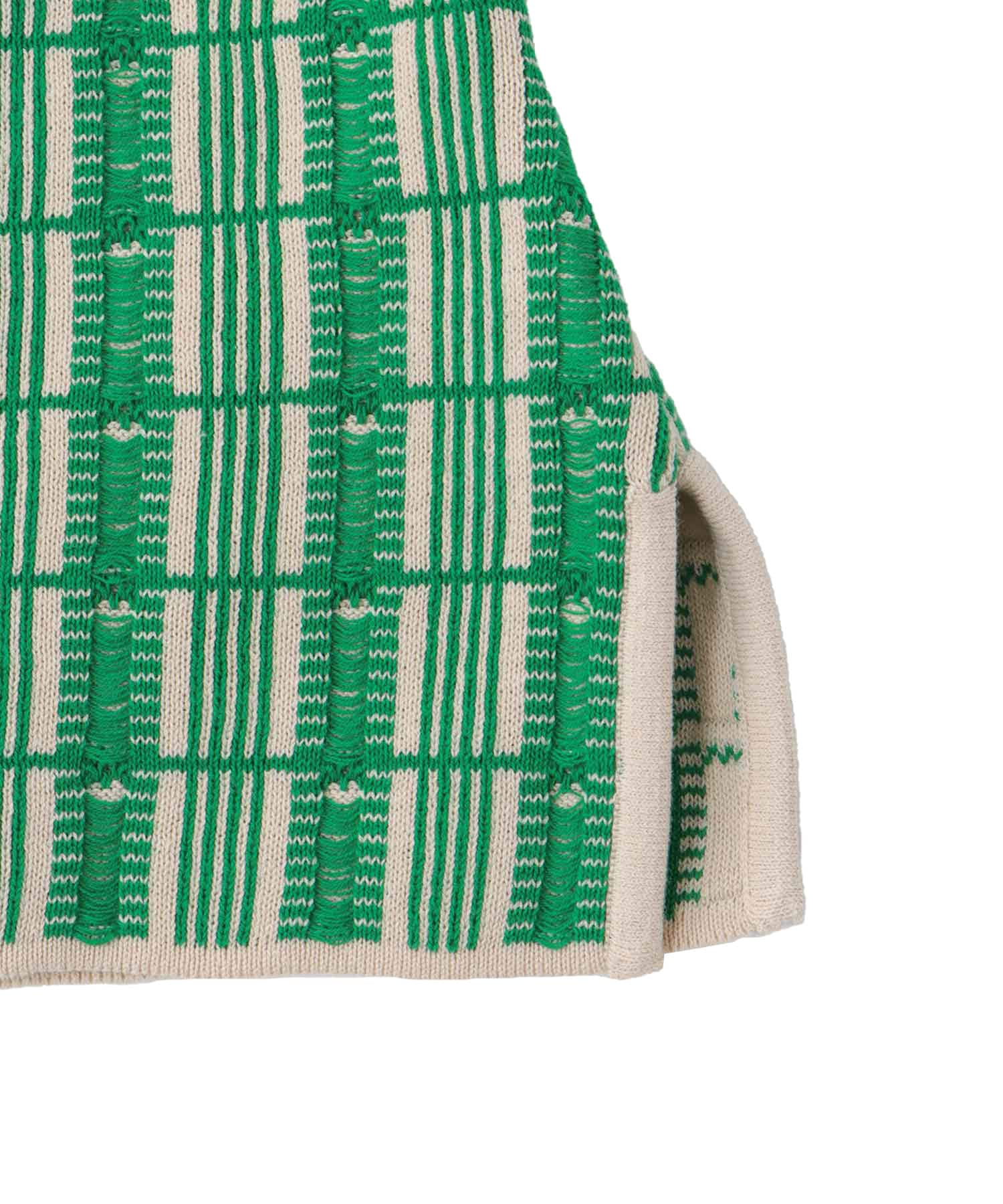 〔お家で試着〕＜VENIT＞RETRO JACQUARD KNIT TANK