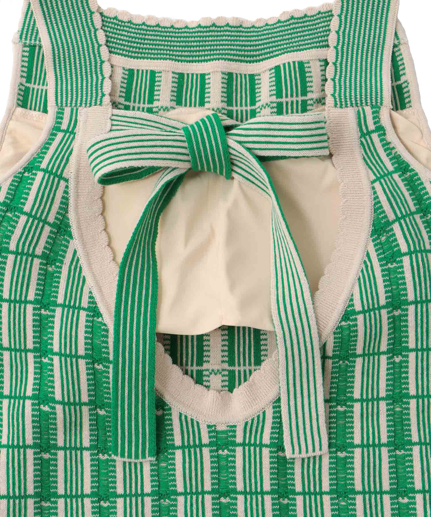 〔お家で試着〕＜VENIT＞RETRO JACQUARD KNIT TANK