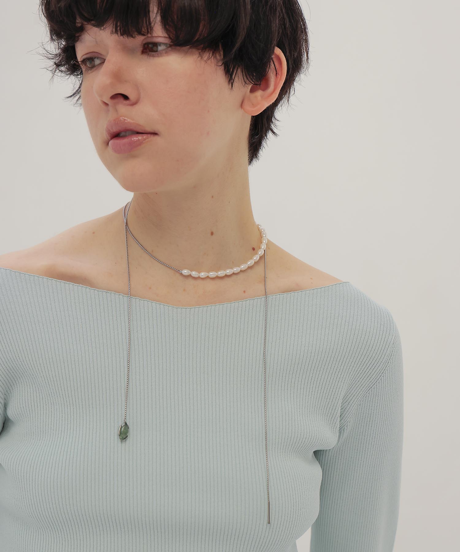 ＜ADER.bijoux＞LIGNE DE FUITE pearl raliet