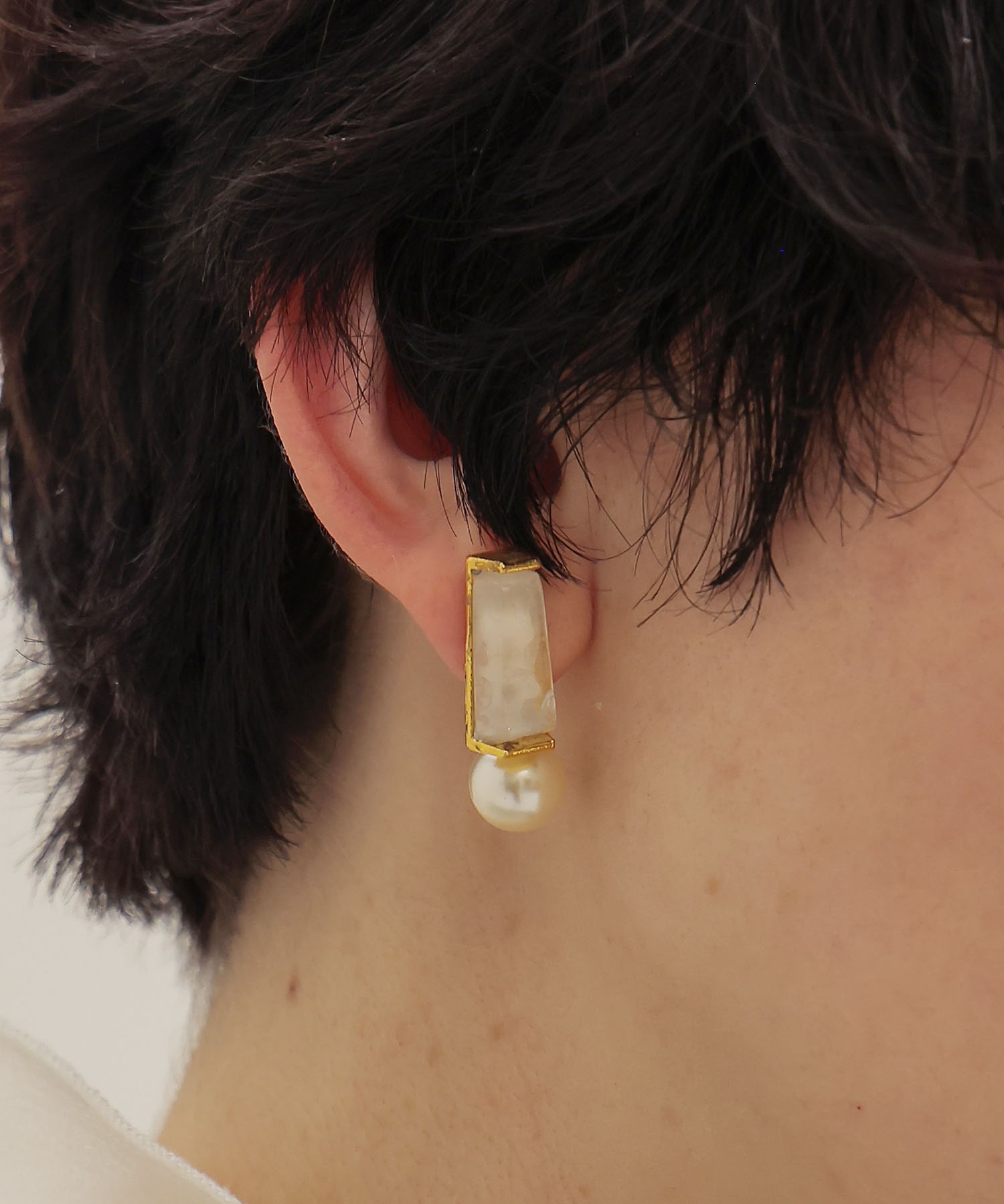 ＜ADER.bijoux＞MARGE pearl 2way pierce