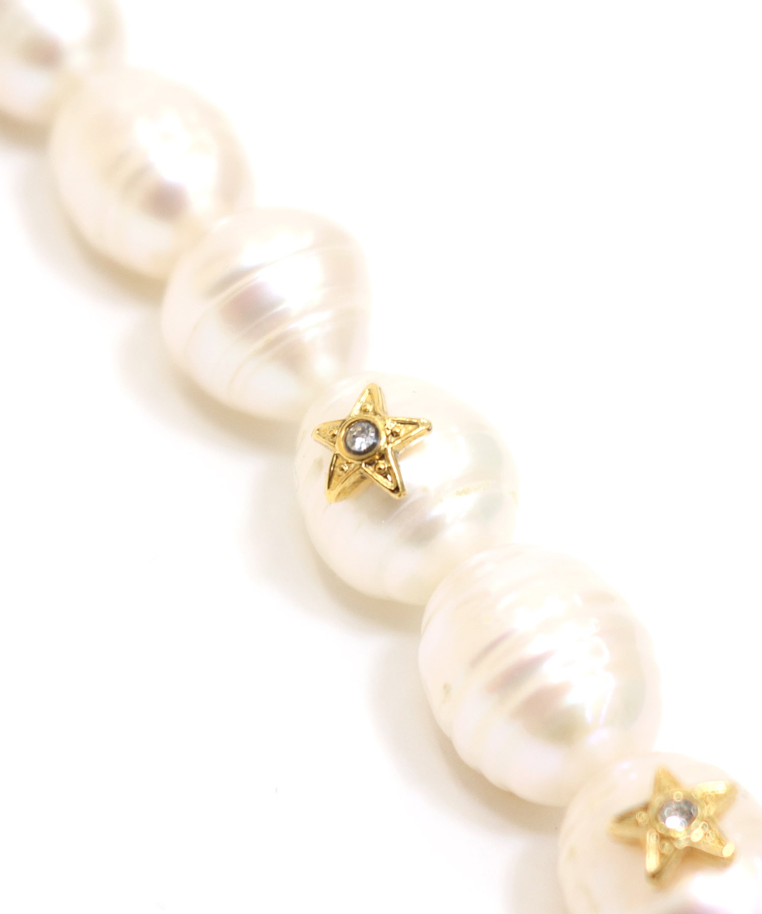 ＜ADER＞star pearl short necklace