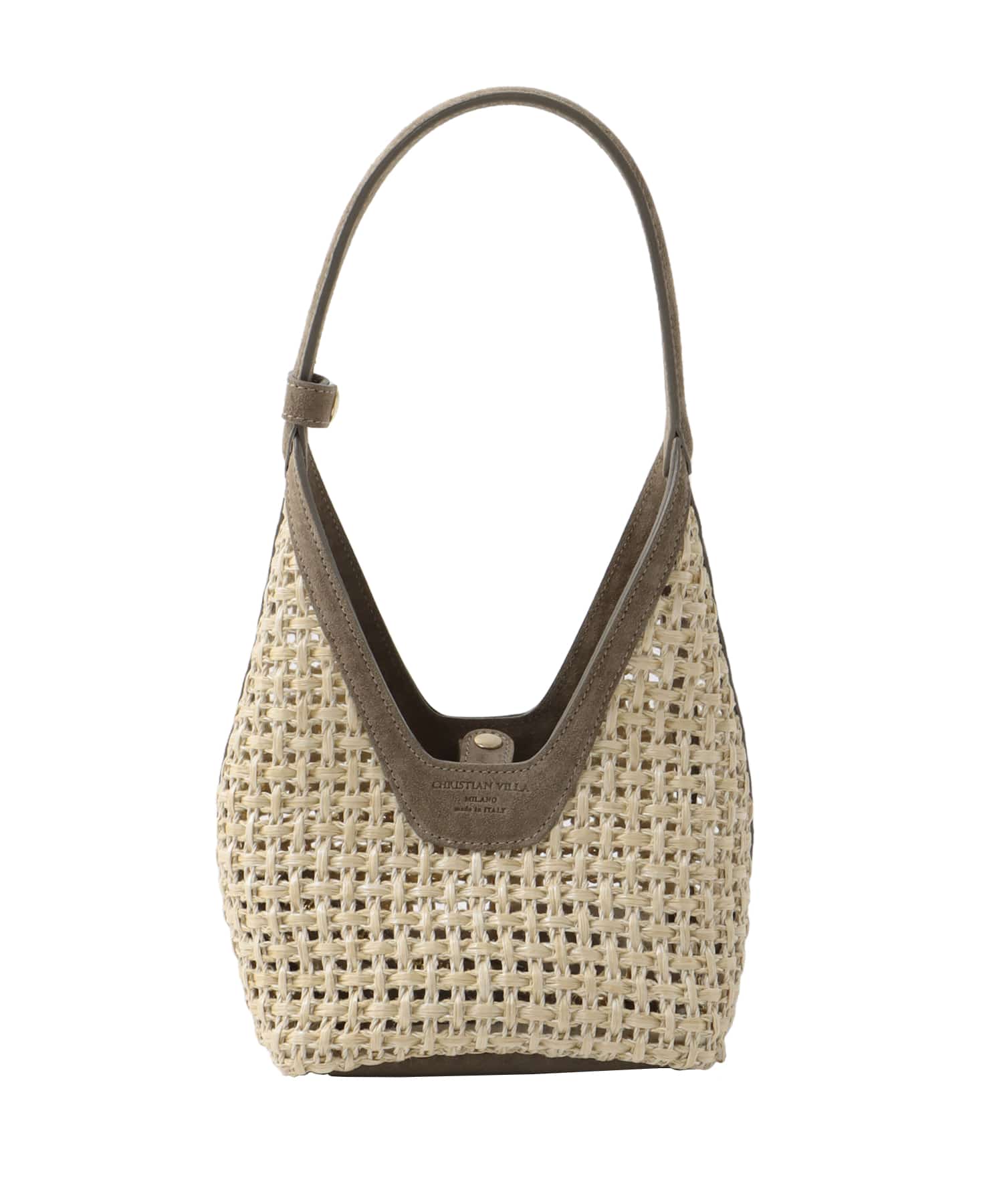 ＜CHRISTIAN VILLA＞raffia top handle bag