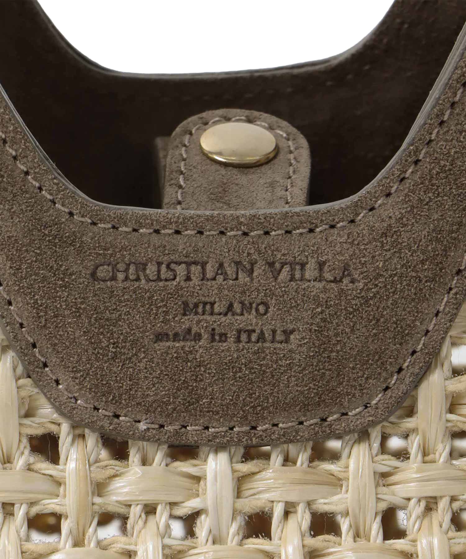 ＜CHRISTIAN VILLA＞raffia top handle bag