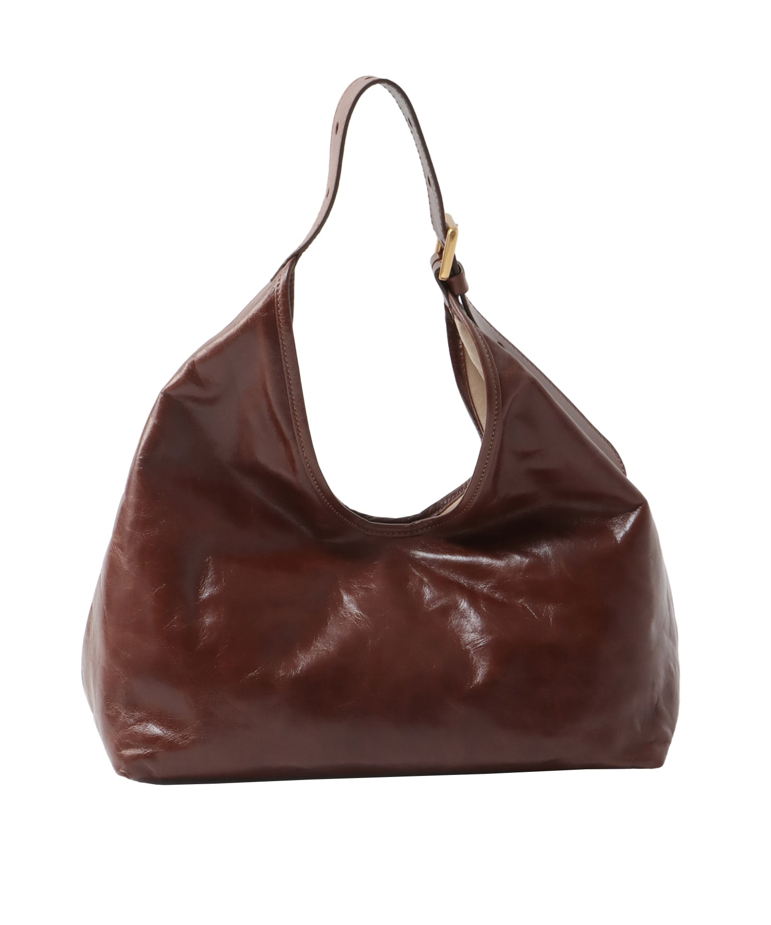 ＜CHRISTIAN VILLA＞gloss leather top handle bag