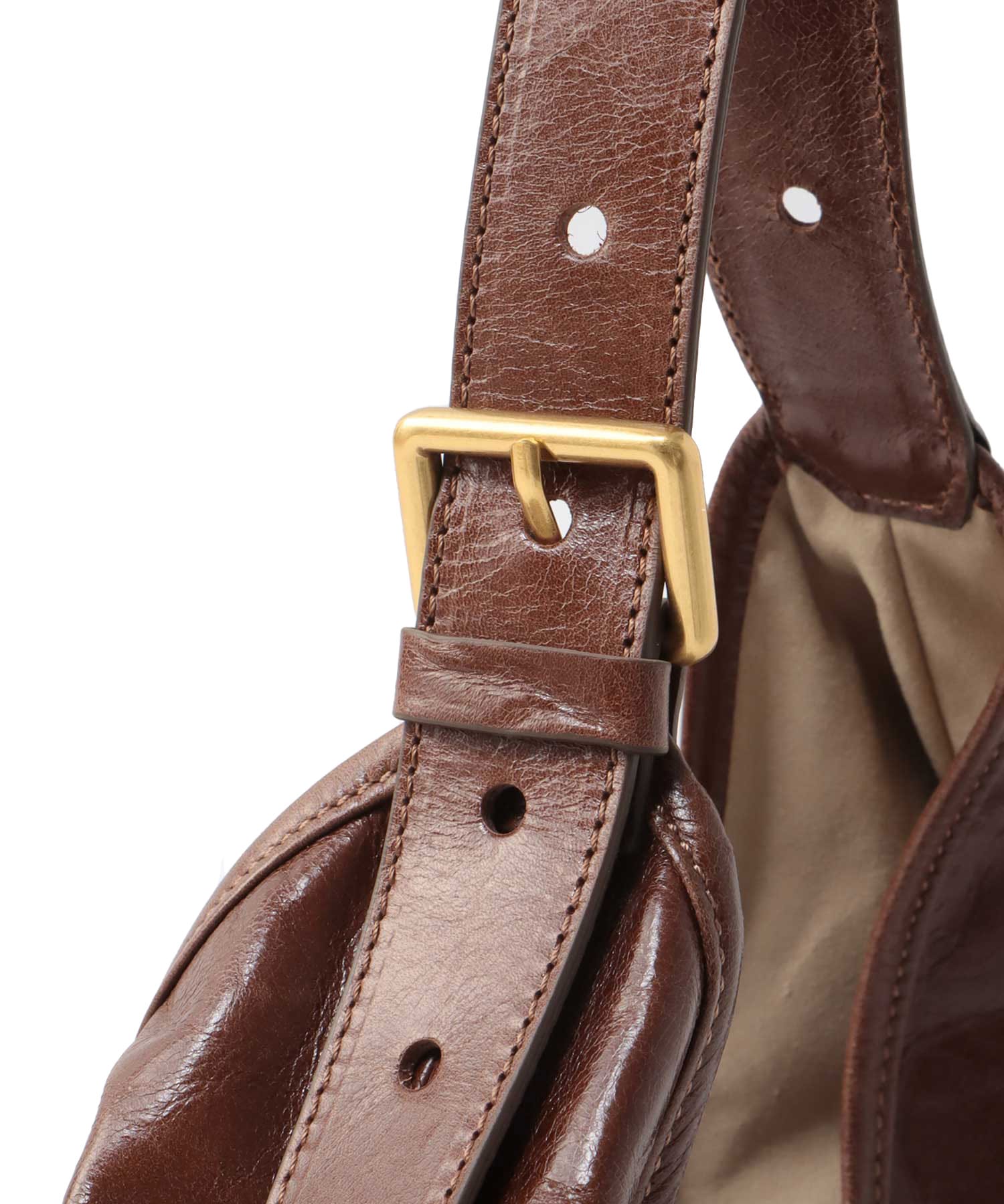 ＜CHRISTIAN VILLA＞gloss leather top handle bag