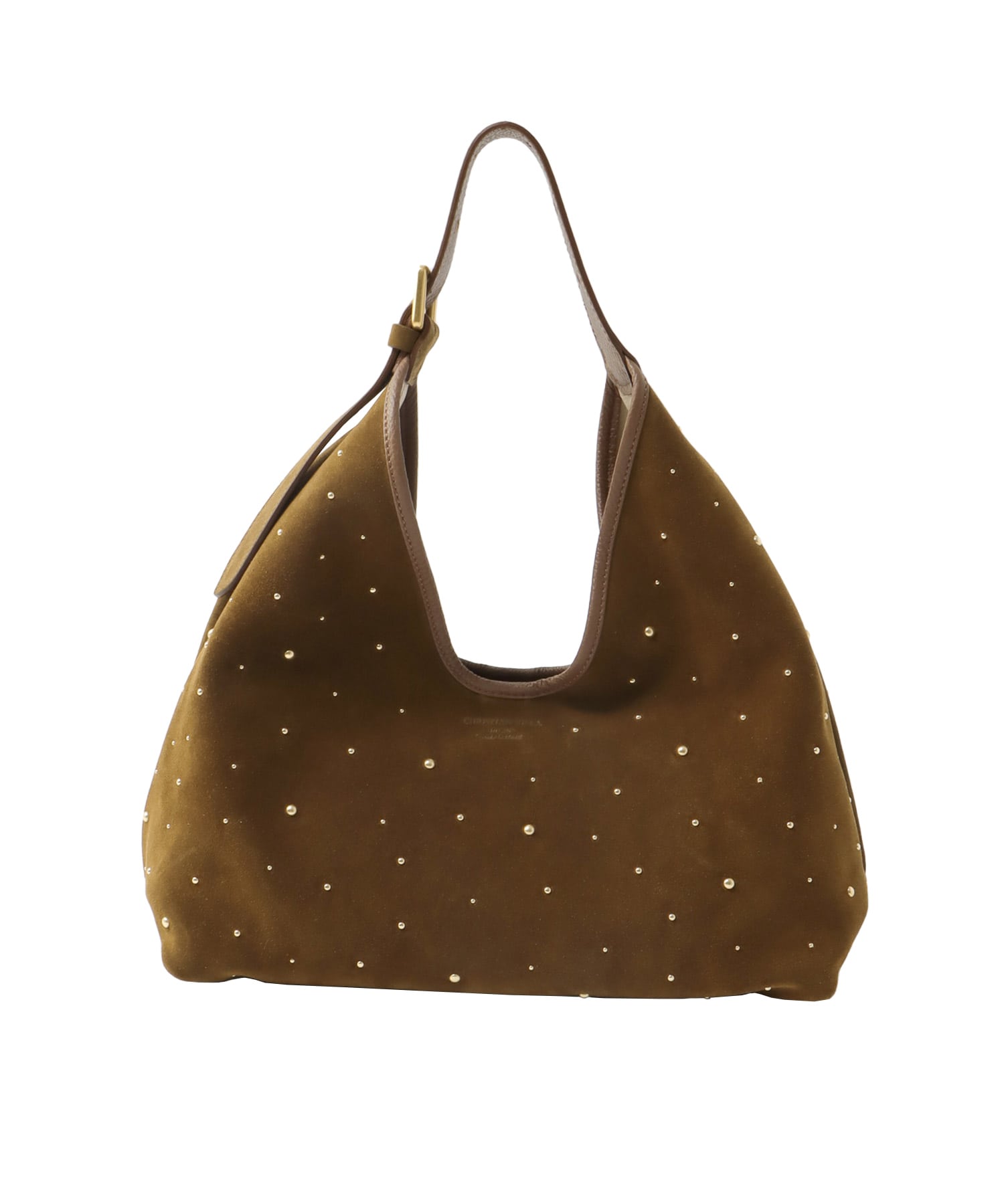 ＜CHRISTIAN VILLA＞suede studs top handle bag