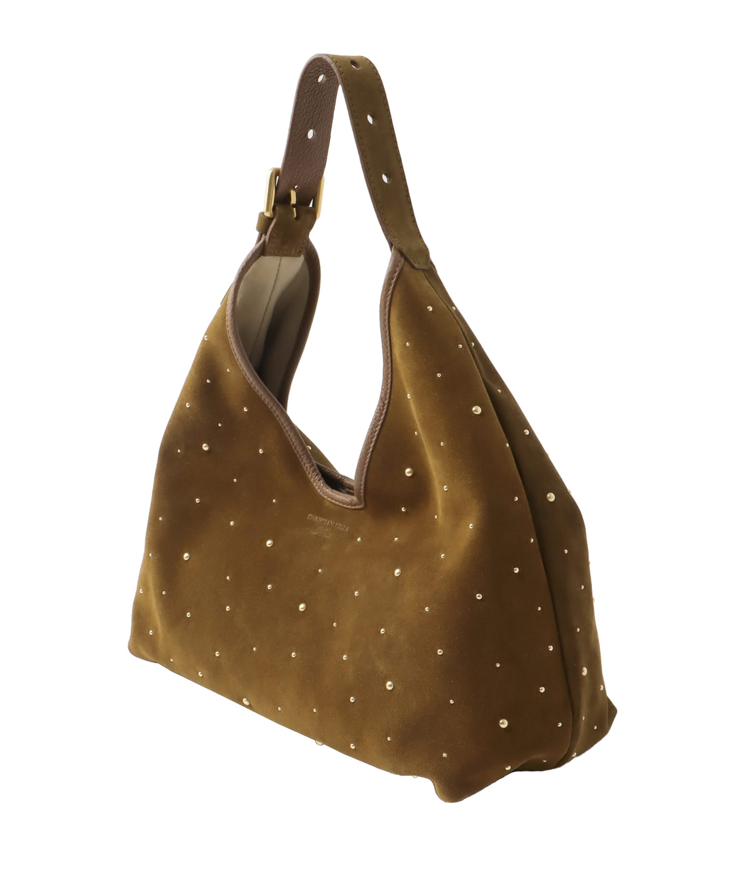 ＜CHRISTIAN VILLA＞suede studs top handle bag