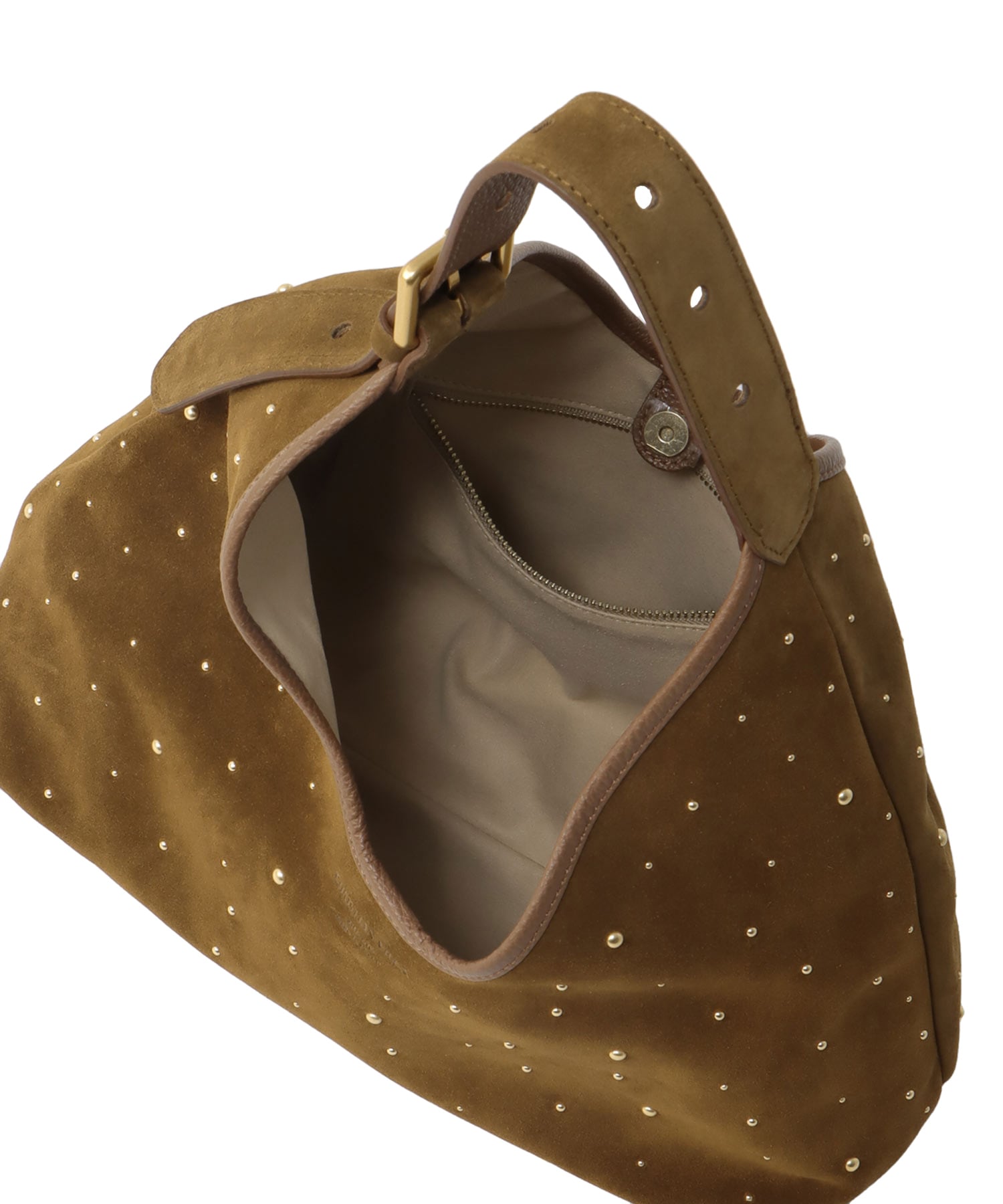 ＜CHRISTIAN VILLA＞suede studs top handle bag
