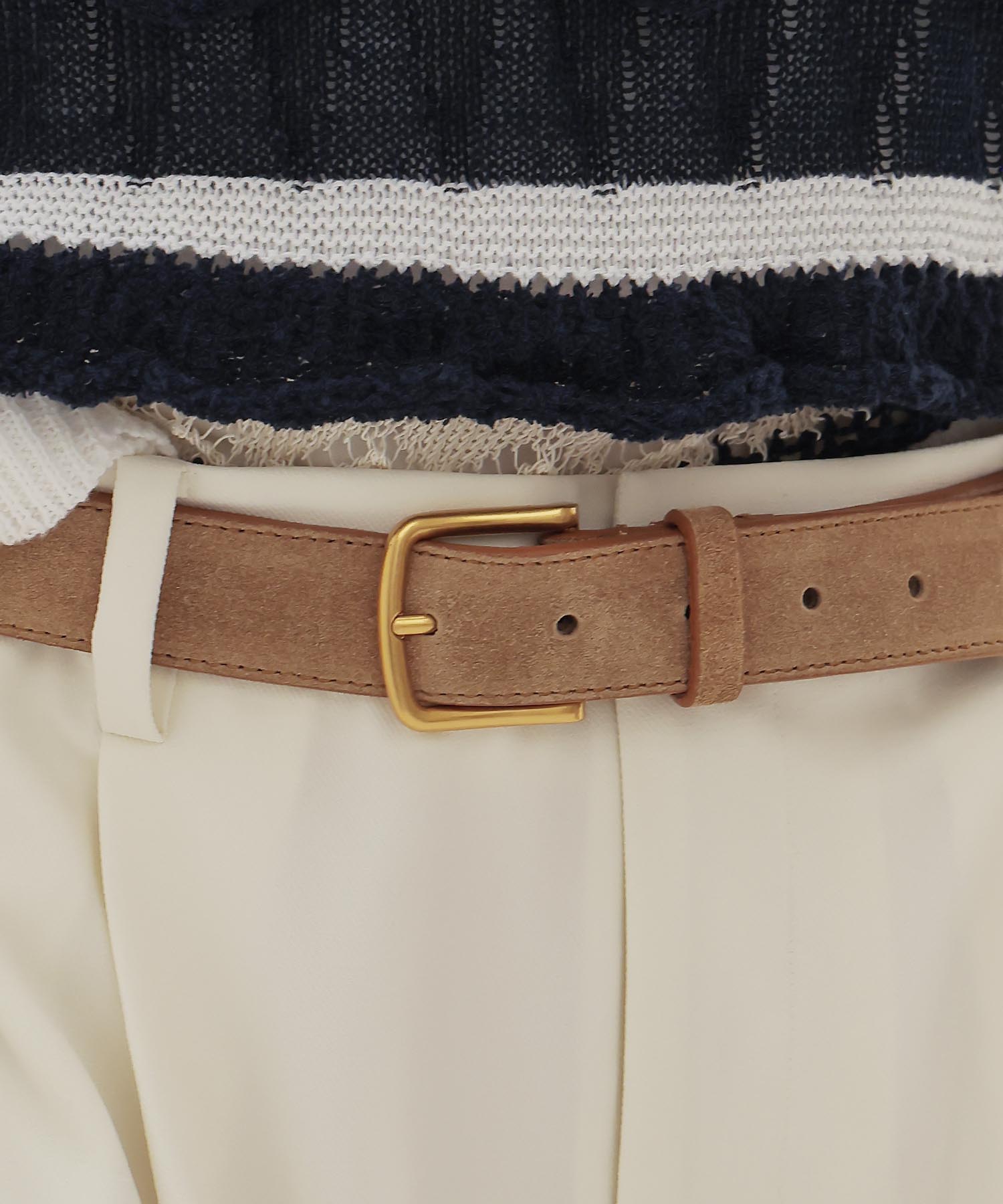 ＜CHRISTIAN VILLA＞3.0 suede belt