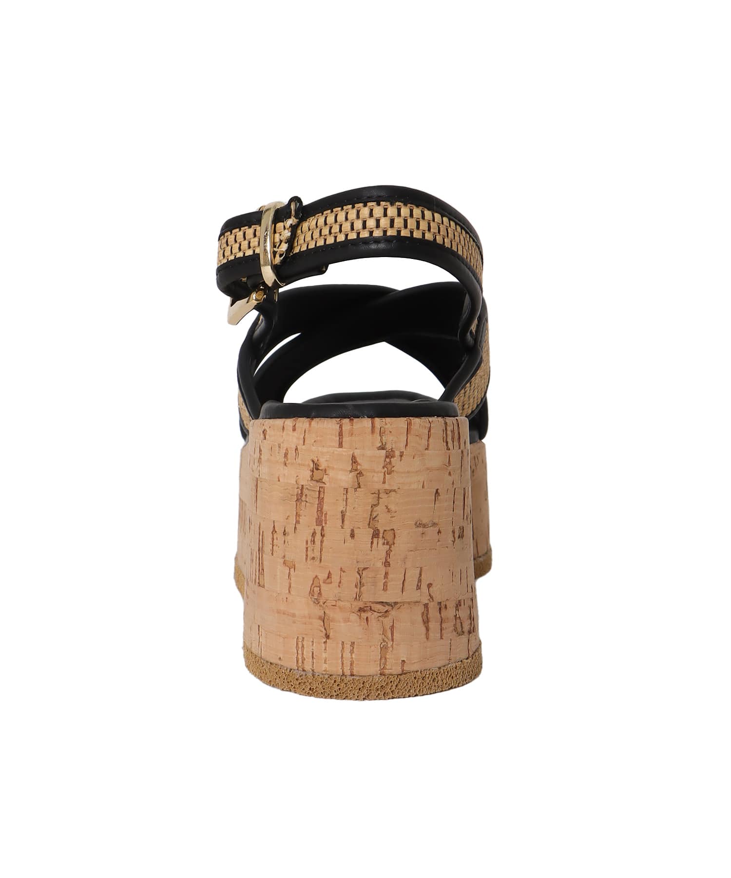 ＜FABIO RUSCONI＞rafia cross sling backs sandal