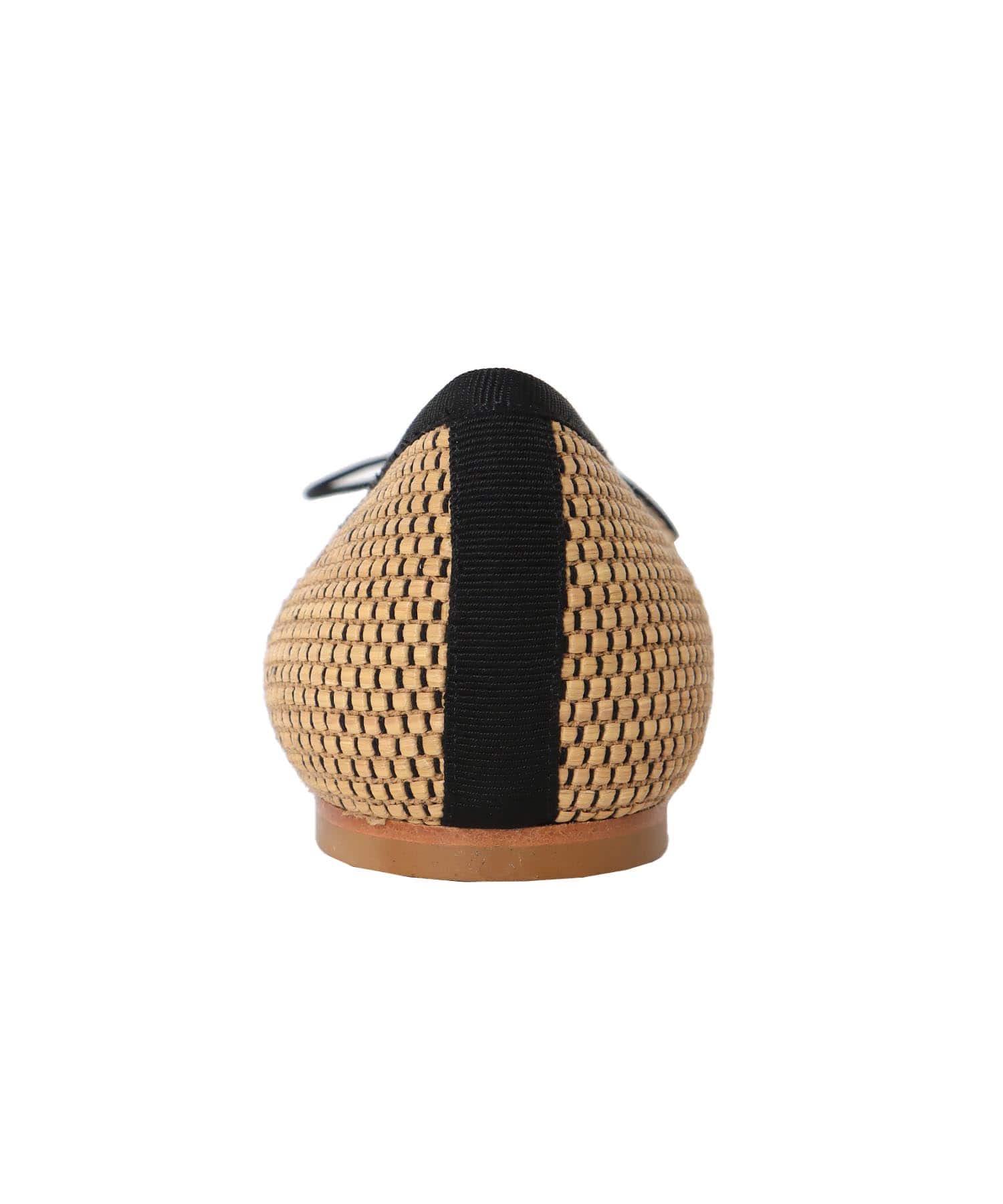 ＜FABIO RUSCONI＞rafia ballerina shoes