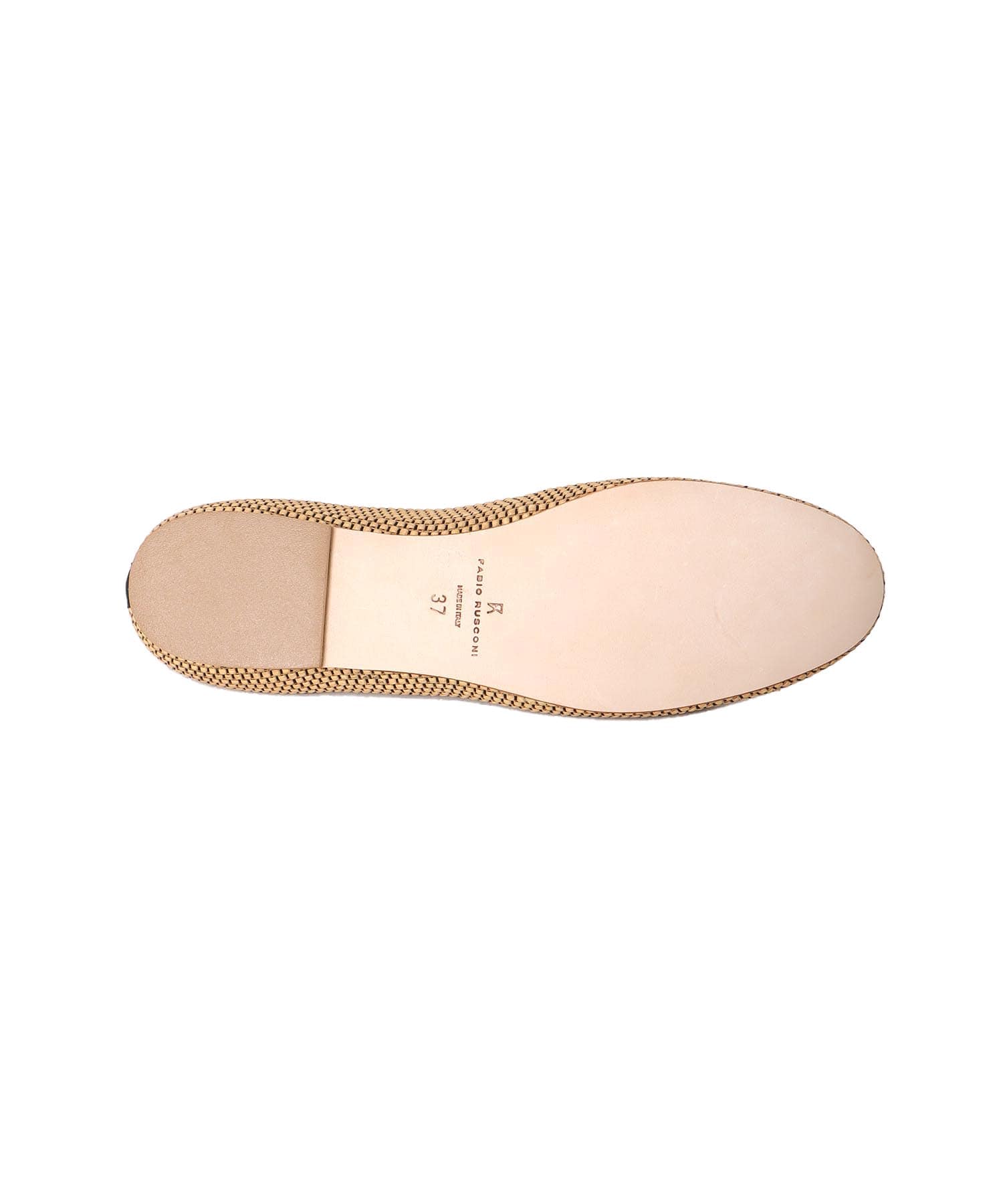 ＜FABIO RUSCONI＞rafia ballerina shoes