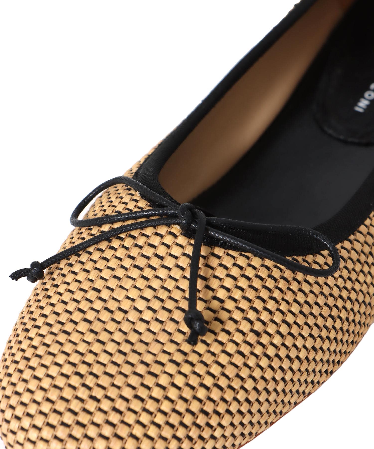＜FABIO RUSCONI＞rafia ballerina shoes