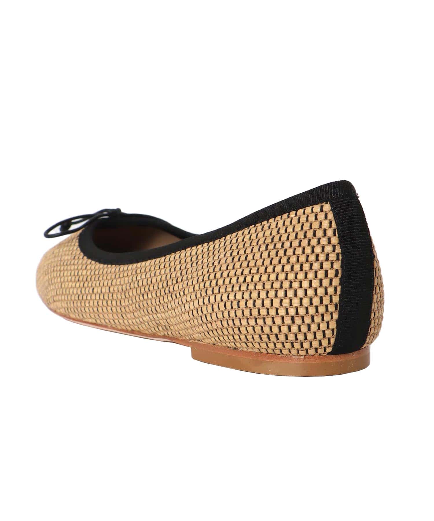 ＜FABIO RUSCONI＞rafia ballerina shoes