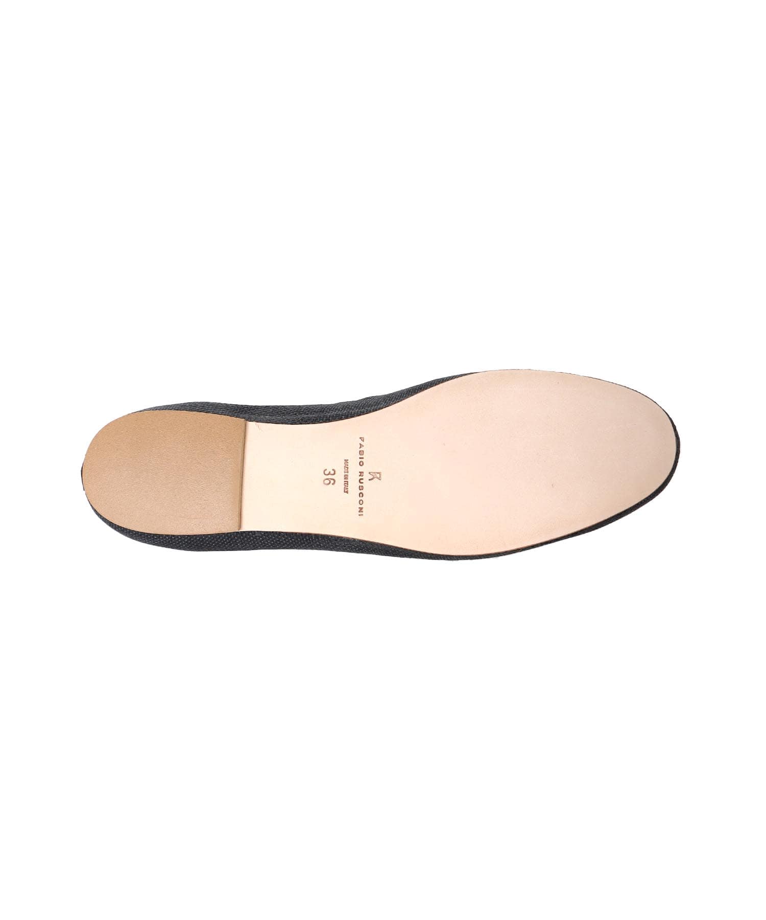 ＜FABIO RUSCONI＞lino ballerina shoes