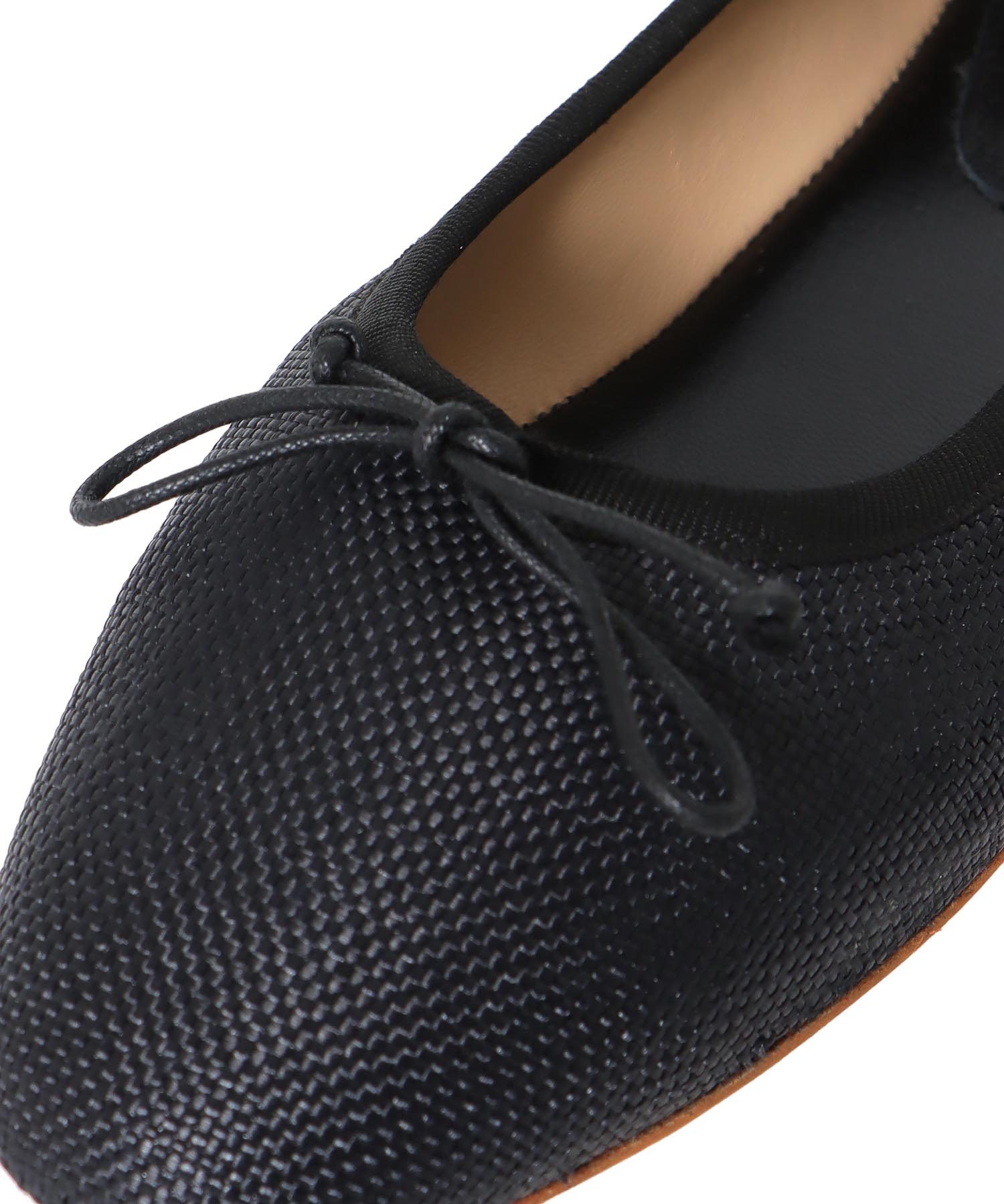 ＜FABIO RUSCONI＞lino ballerina shoes